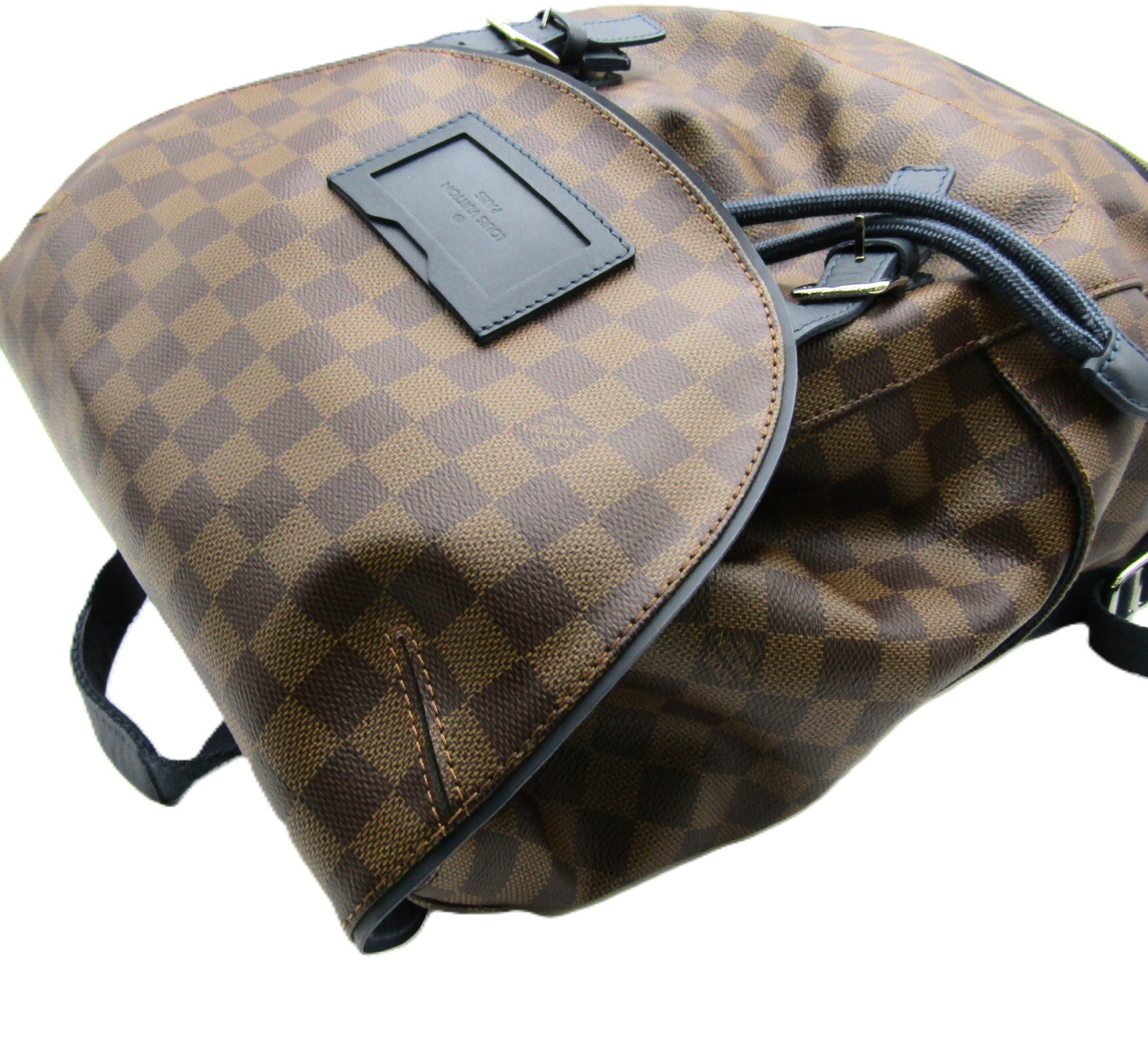 Damier Runner Backpack N41377 Damier Blue Canvas Rucksack — view 3