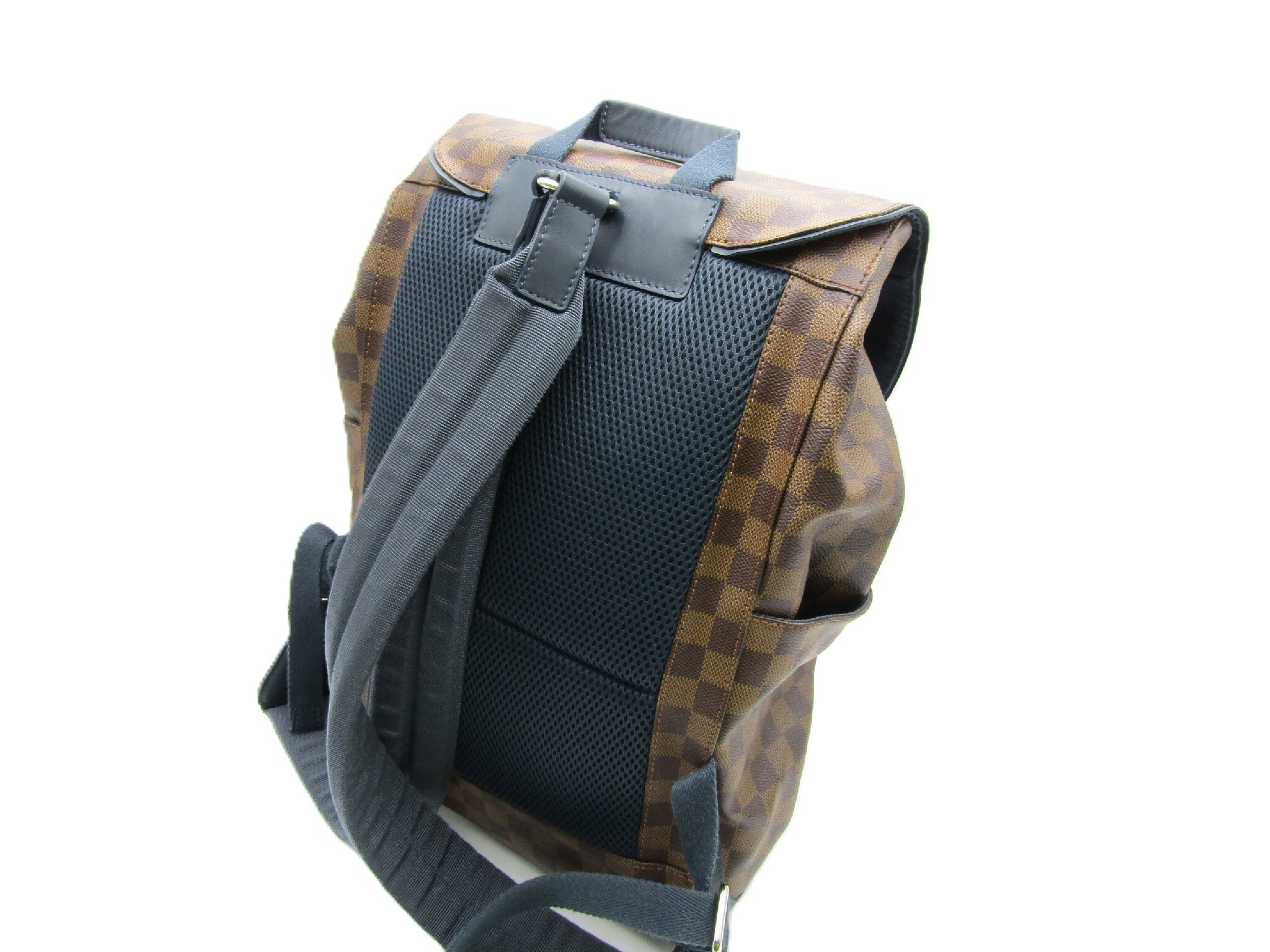 Damier Runner Backpack N41377 Damier Blue Canvas Rucksack — view 5