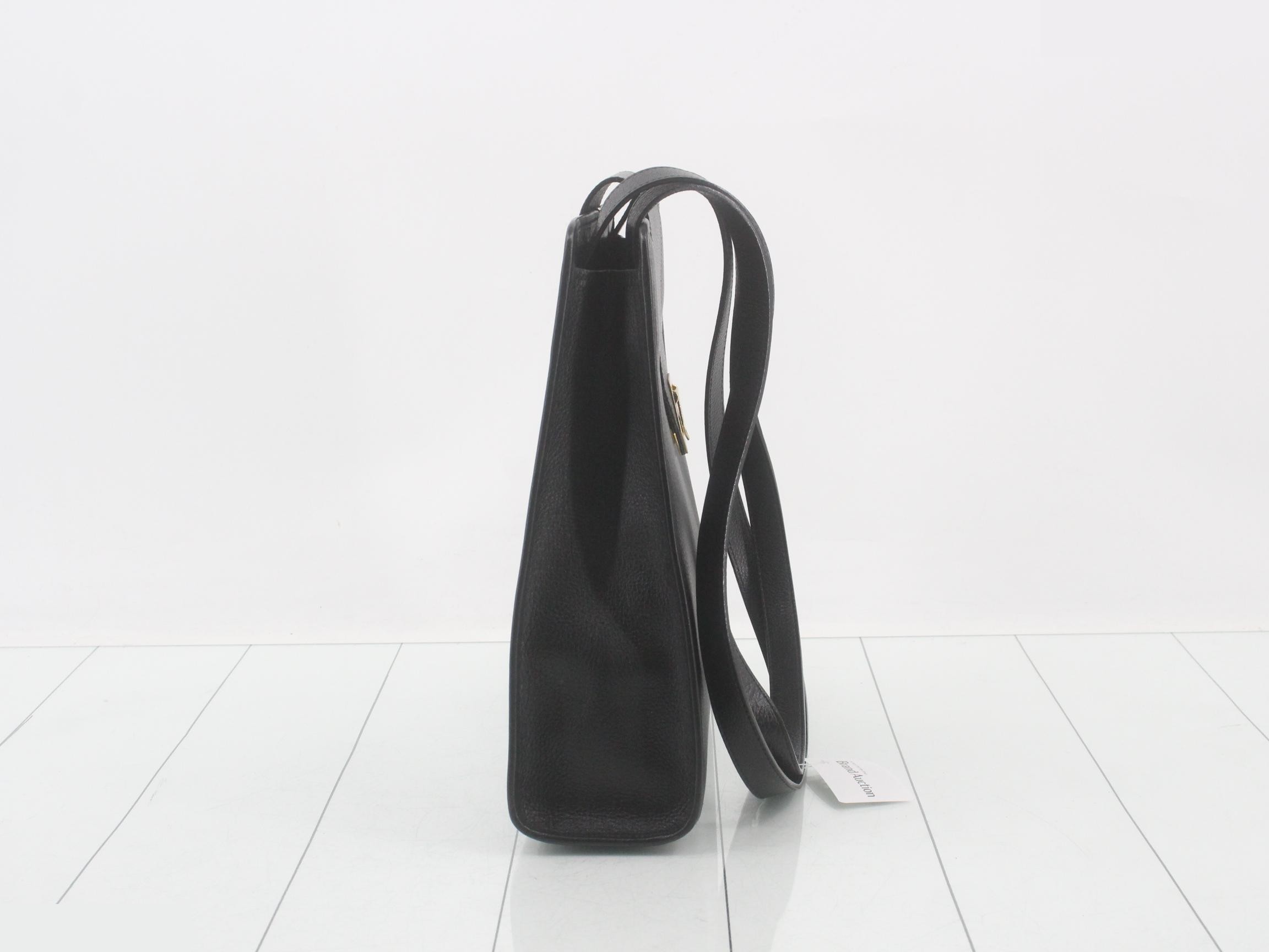 tote bag, leather, black — view 4