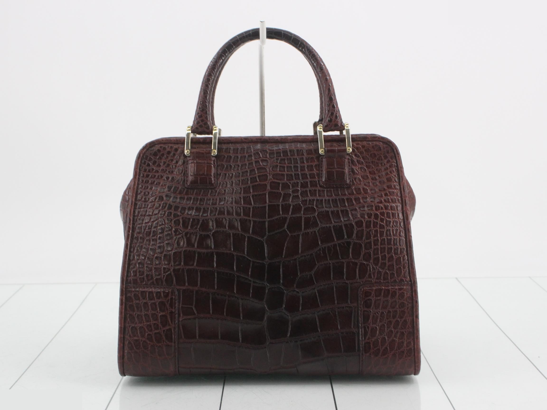 Amazona Crocodile Leather Handbag — view 2