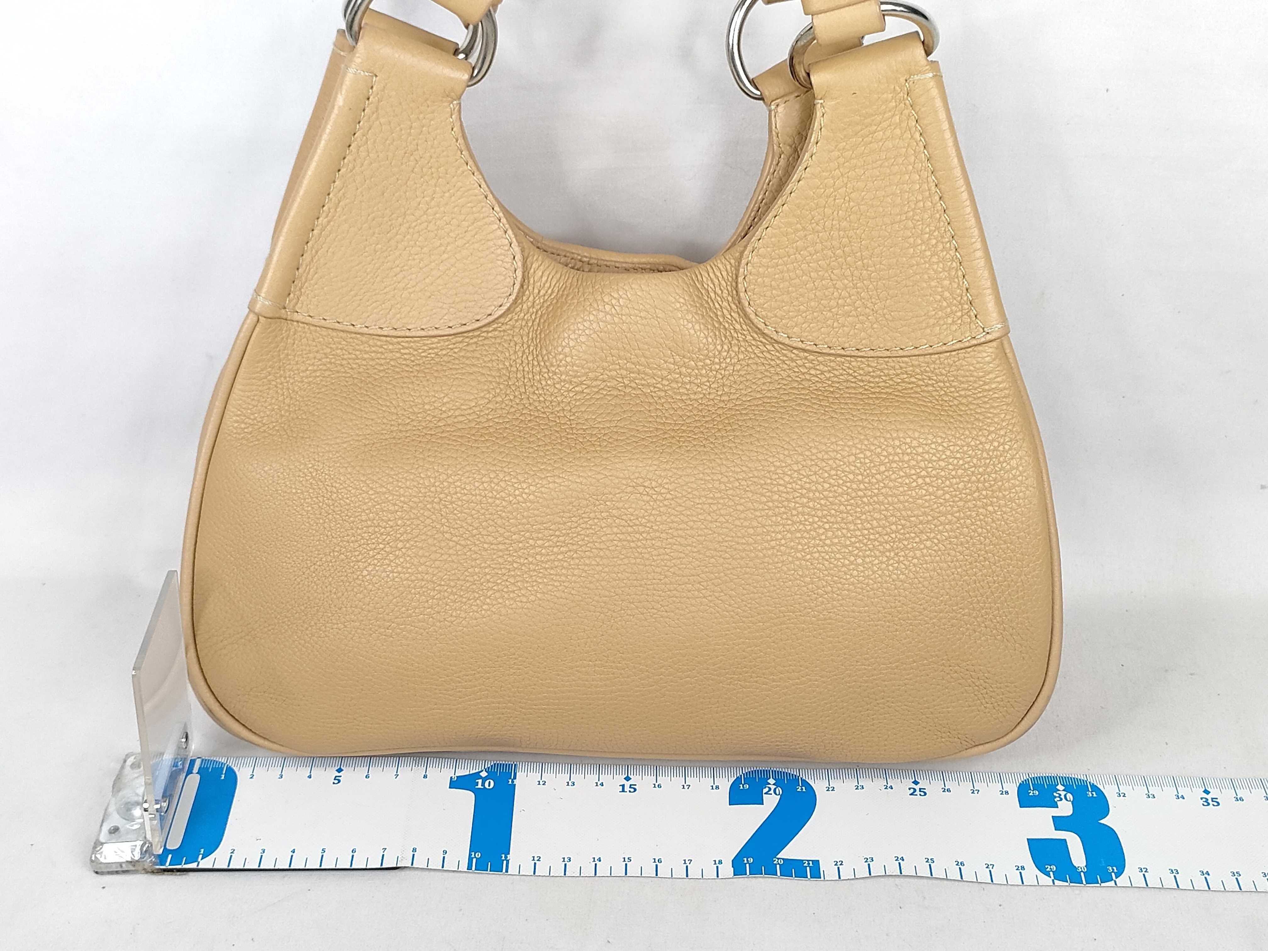 handbag, triangular logo, leather handbag — view 2