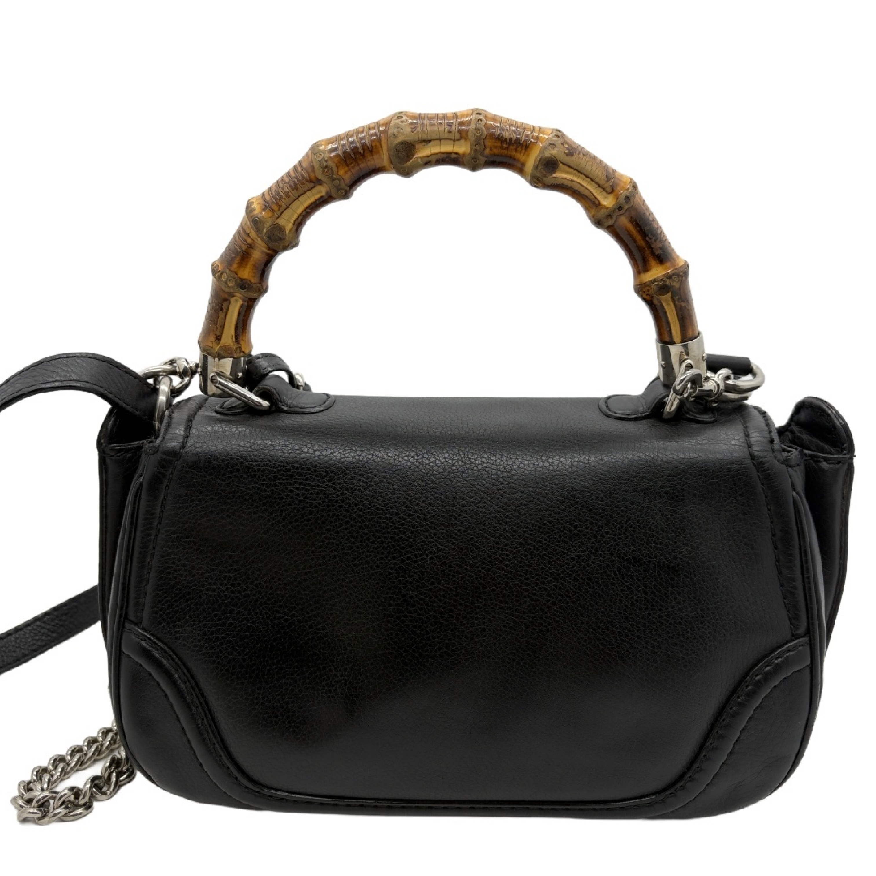 Bamboo Leather Double Strap Handbag — view 2