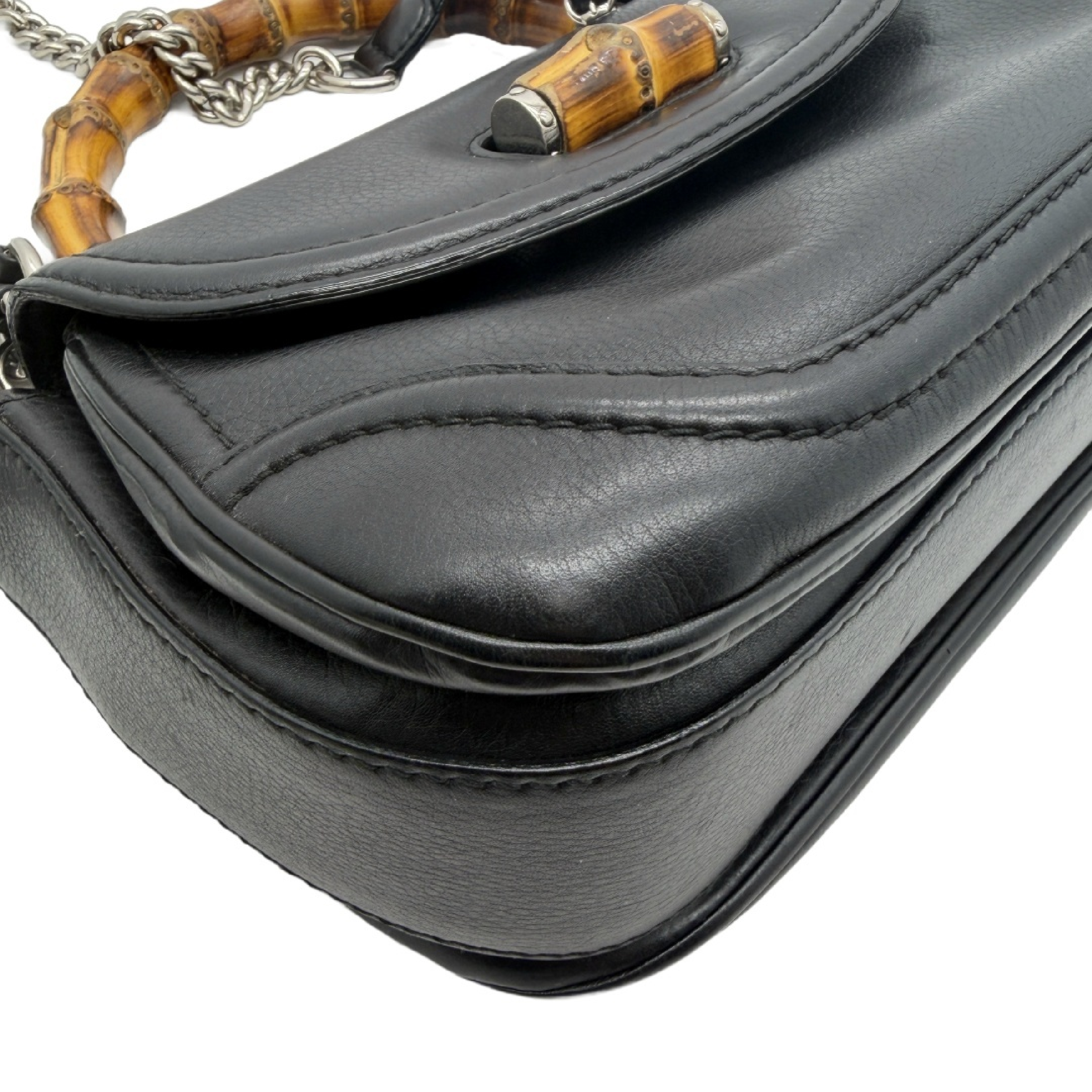 Bamboo Leather Double Strap Handbag — view 5