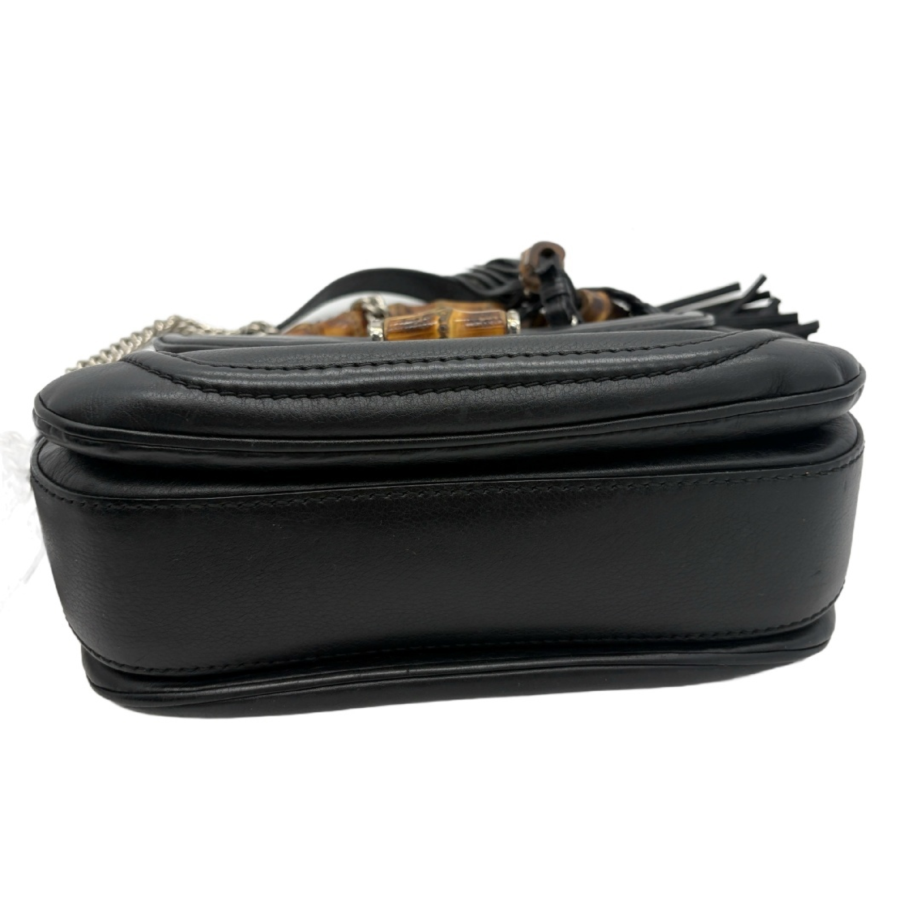 Bamboo Leather Double Strap Handbag — view 6