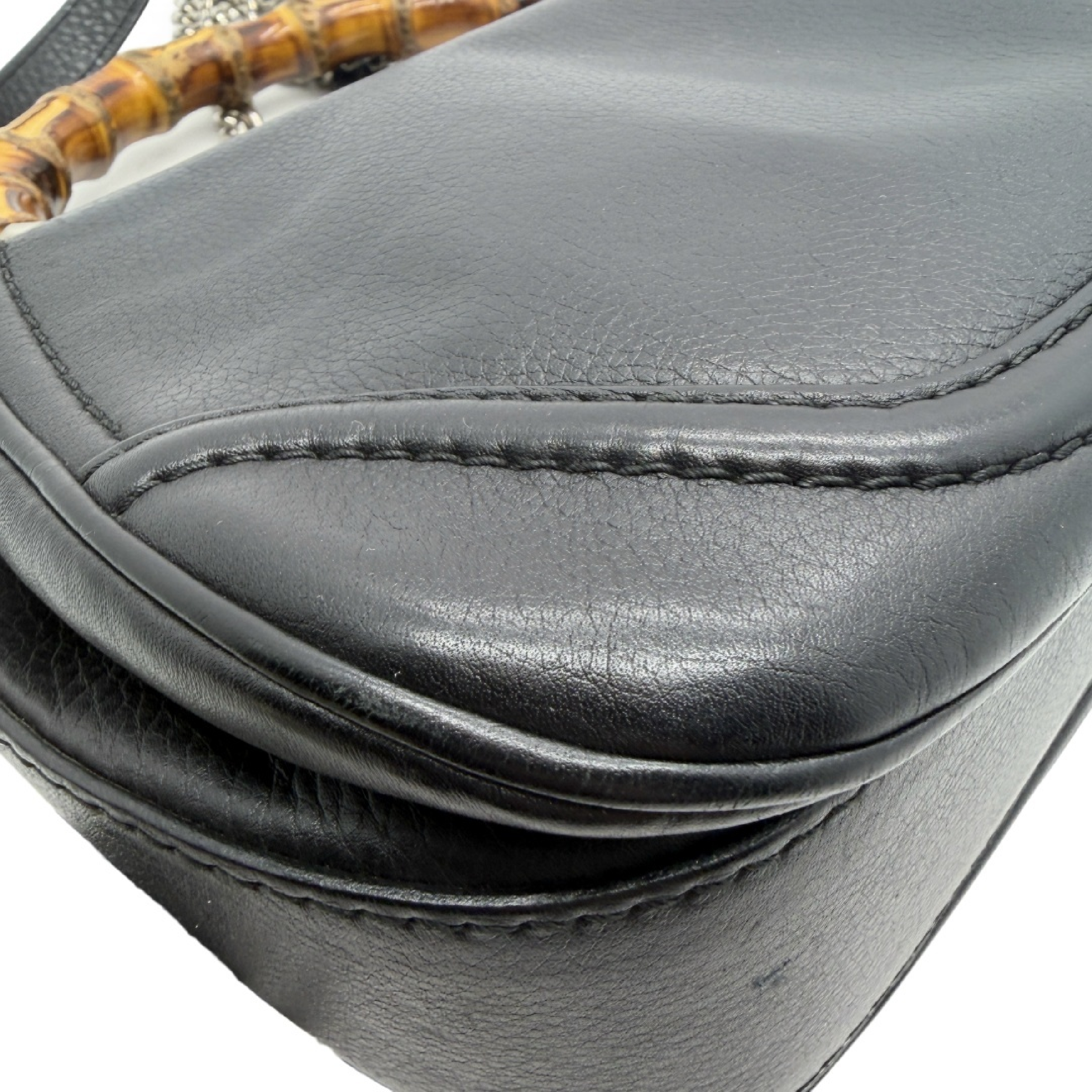 Bamboo Leather Double Strap Handbag — view 8