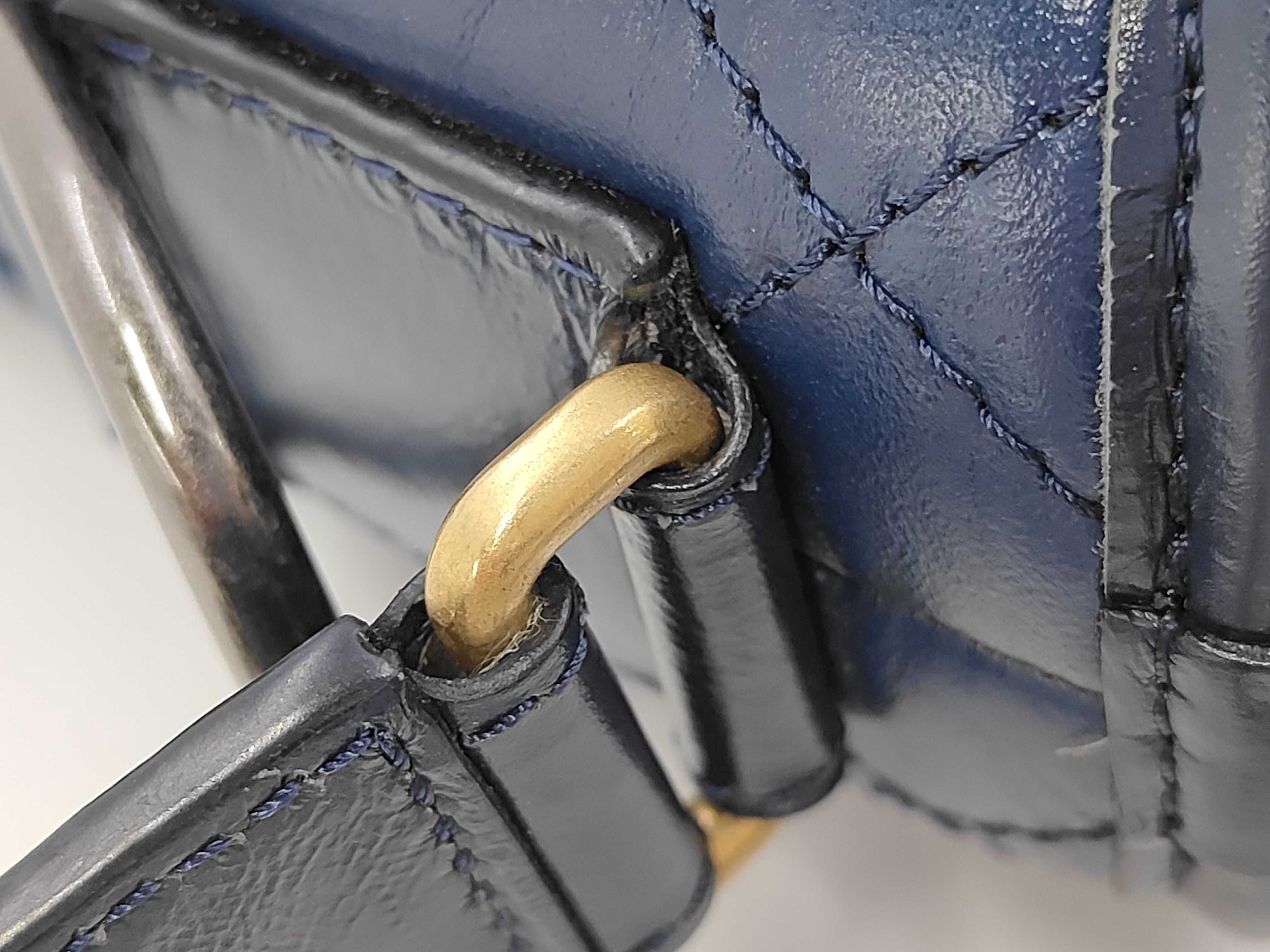 Gabrielle Shoulder Bag, Navy — view 6