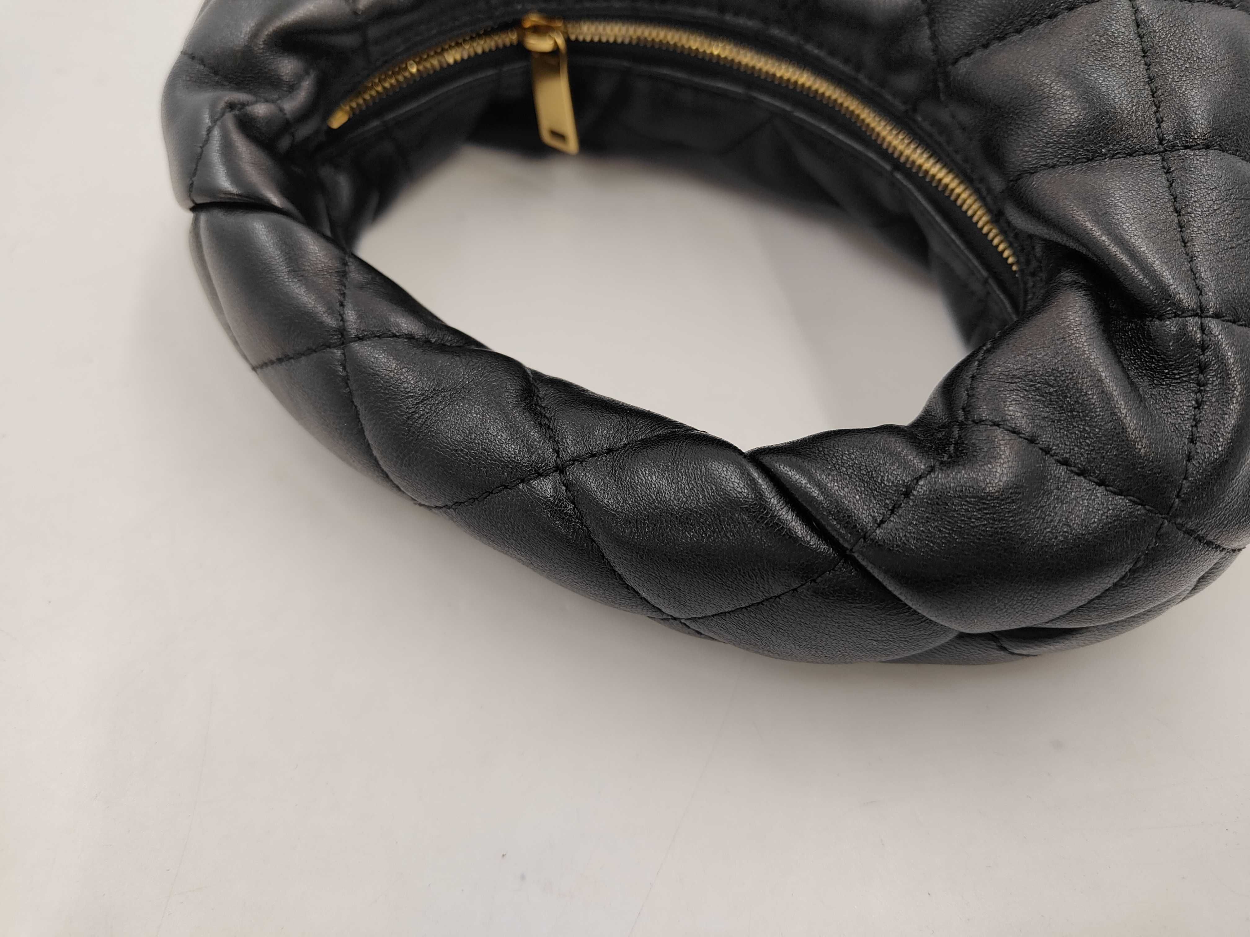 Icarino Handbag, Leather, ATE851689・0725, Black, Cassandra Handbag — view 6