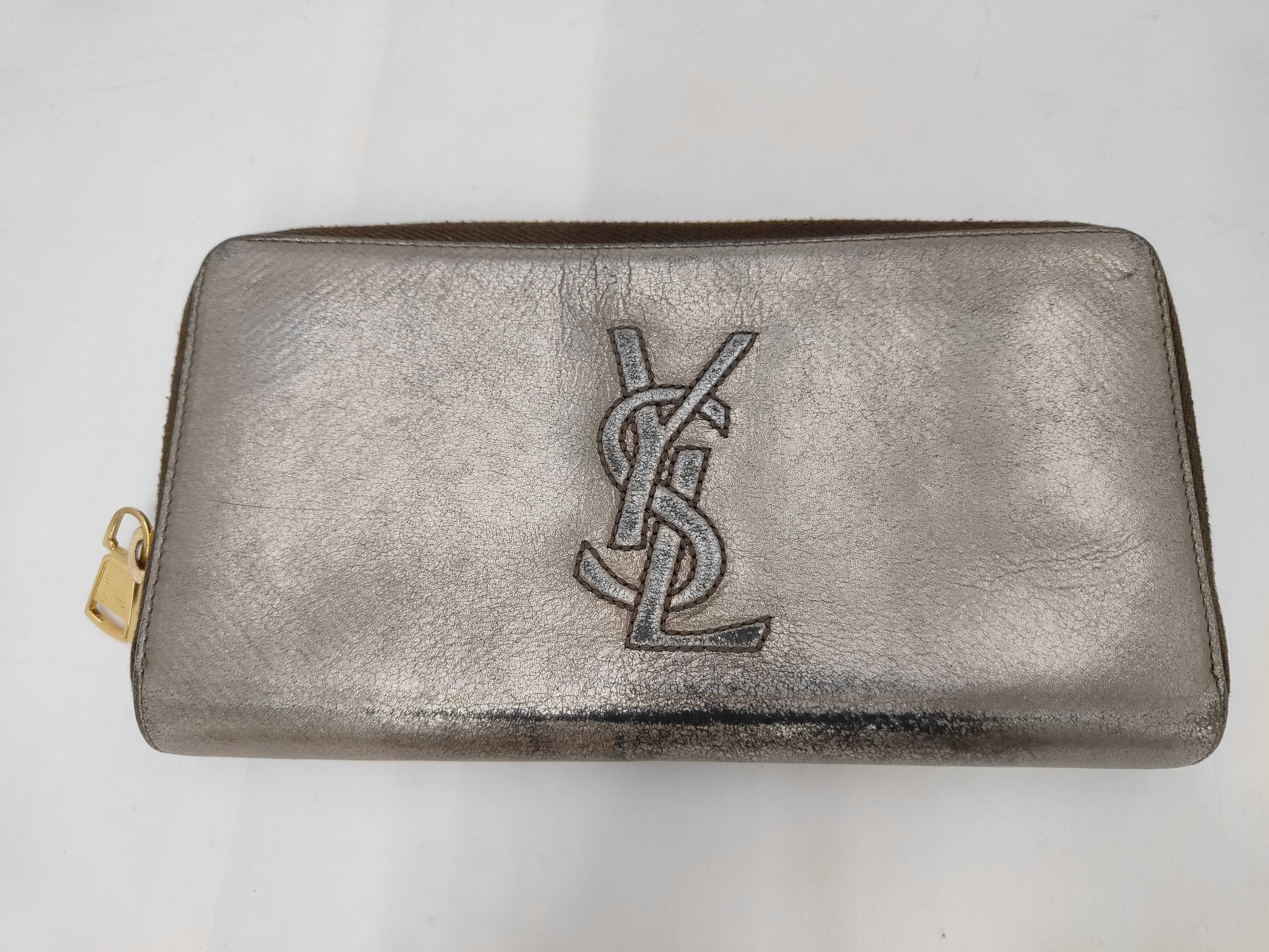 YEVSSAINTLAURENT Silver Long Wallet