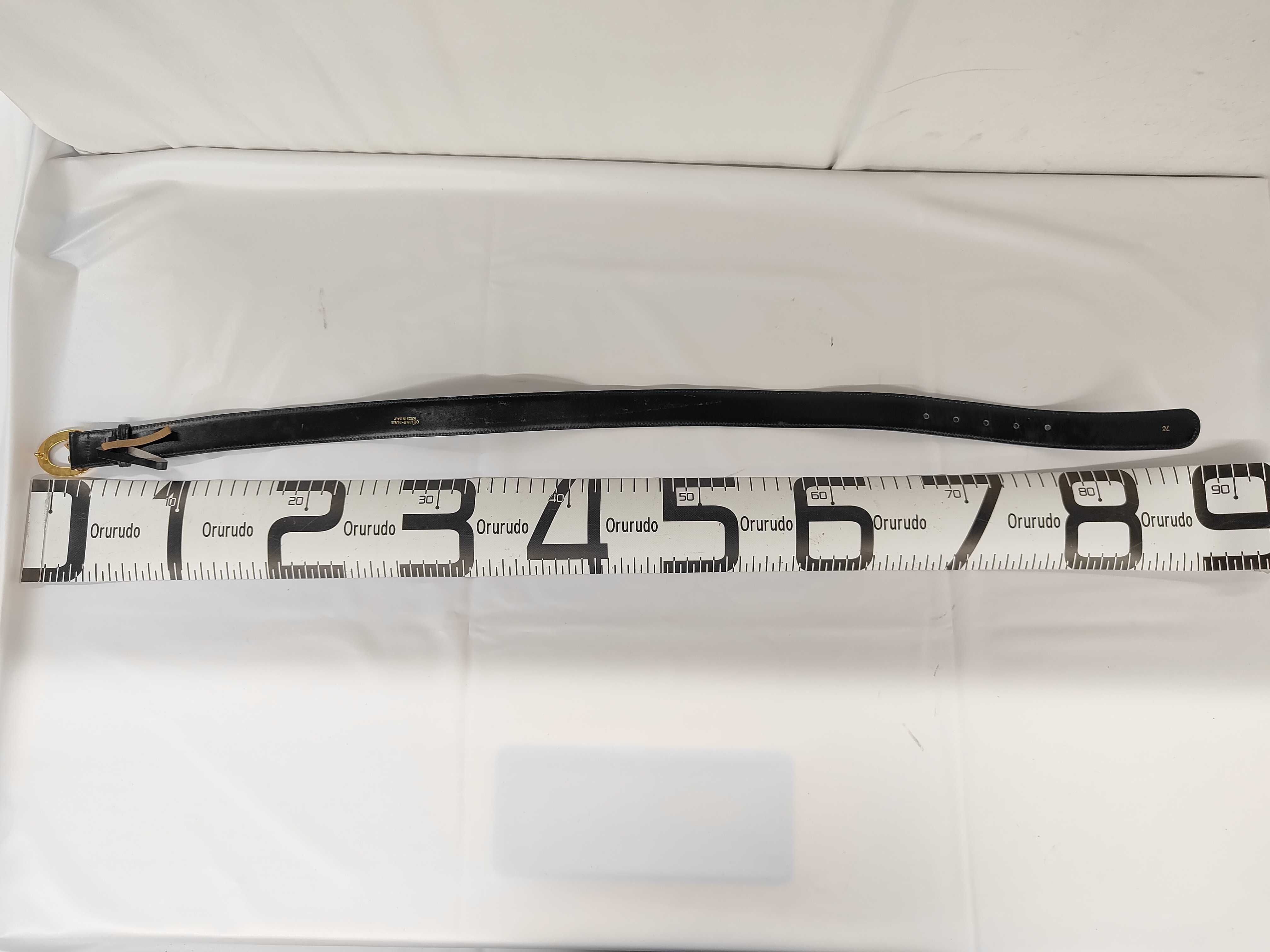 Leather Belt with Carriage Buckle — view 2