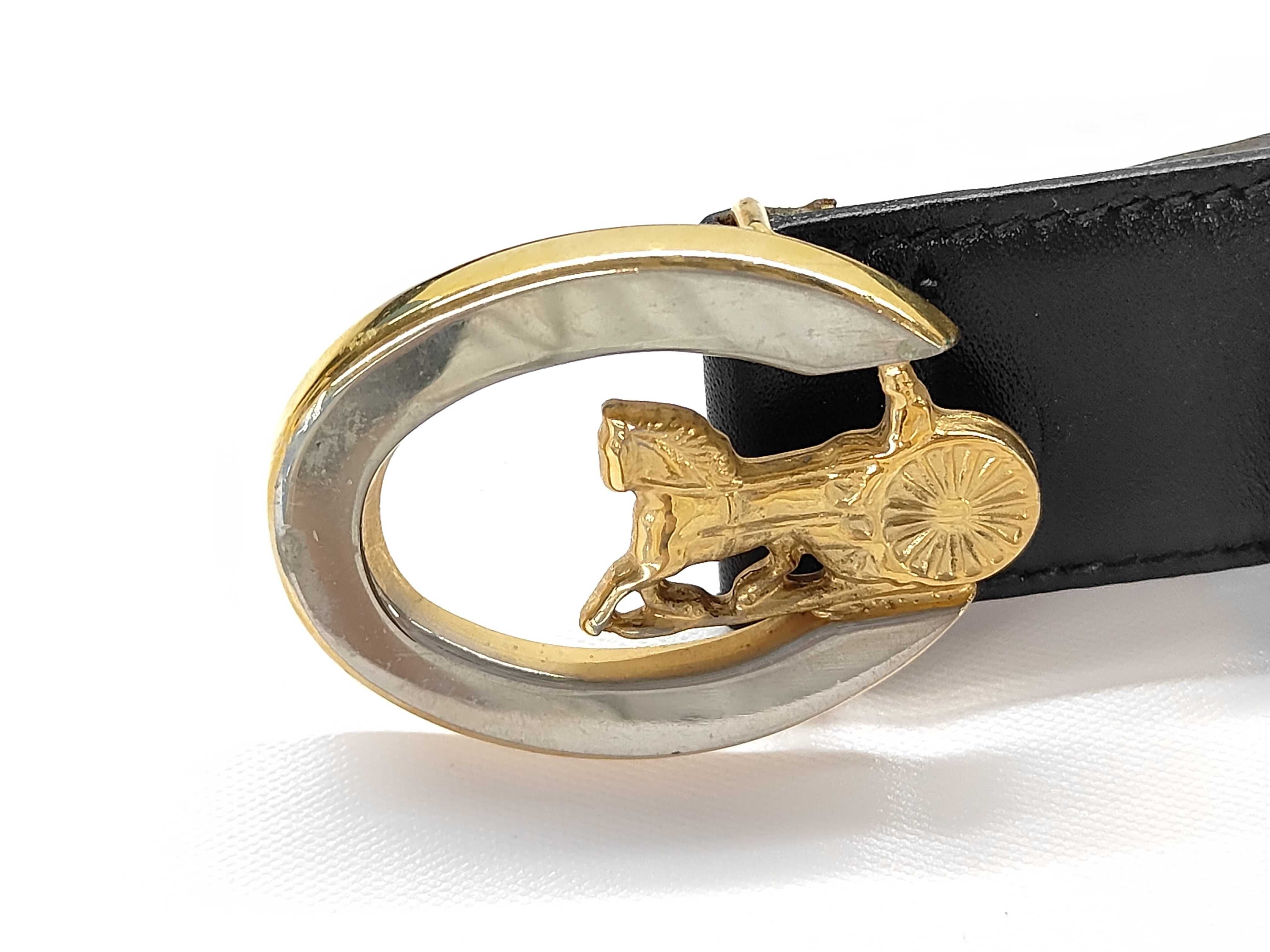 Leather Belt with Carriage Buckle — view 3