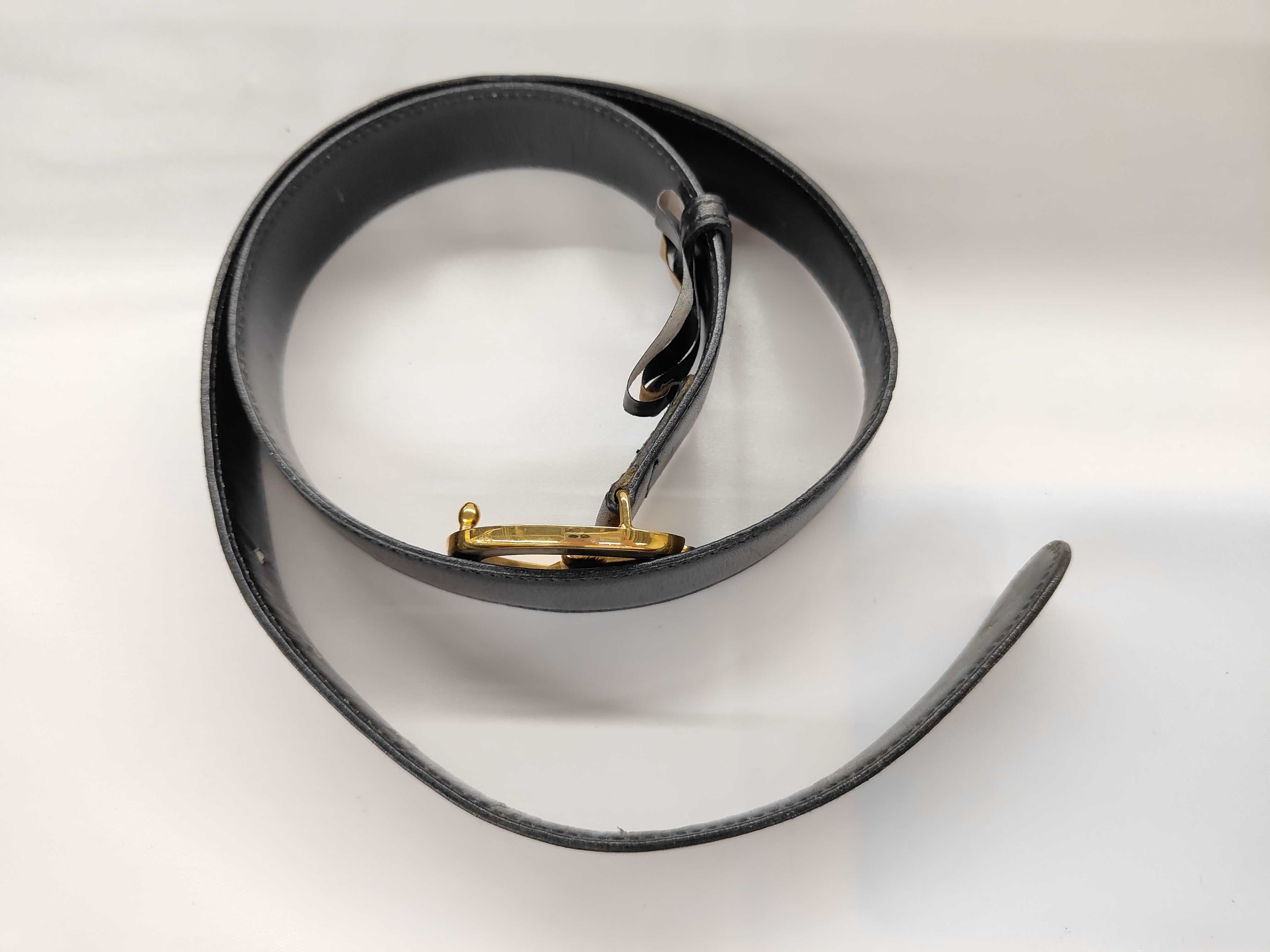 Leather Belt with Carriage Buckle — view 4