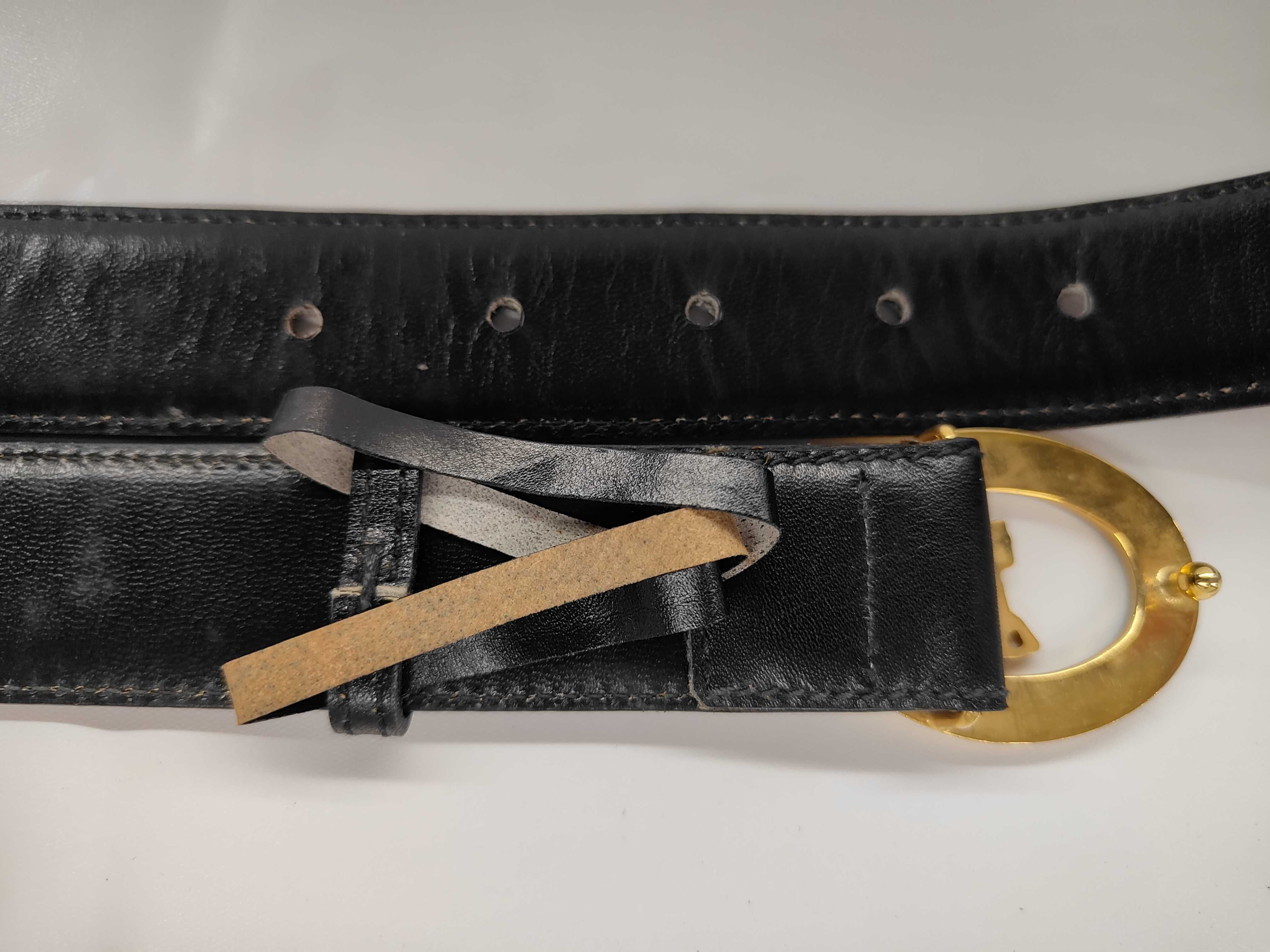 Leather Belt with Carriage Buckle — view 5