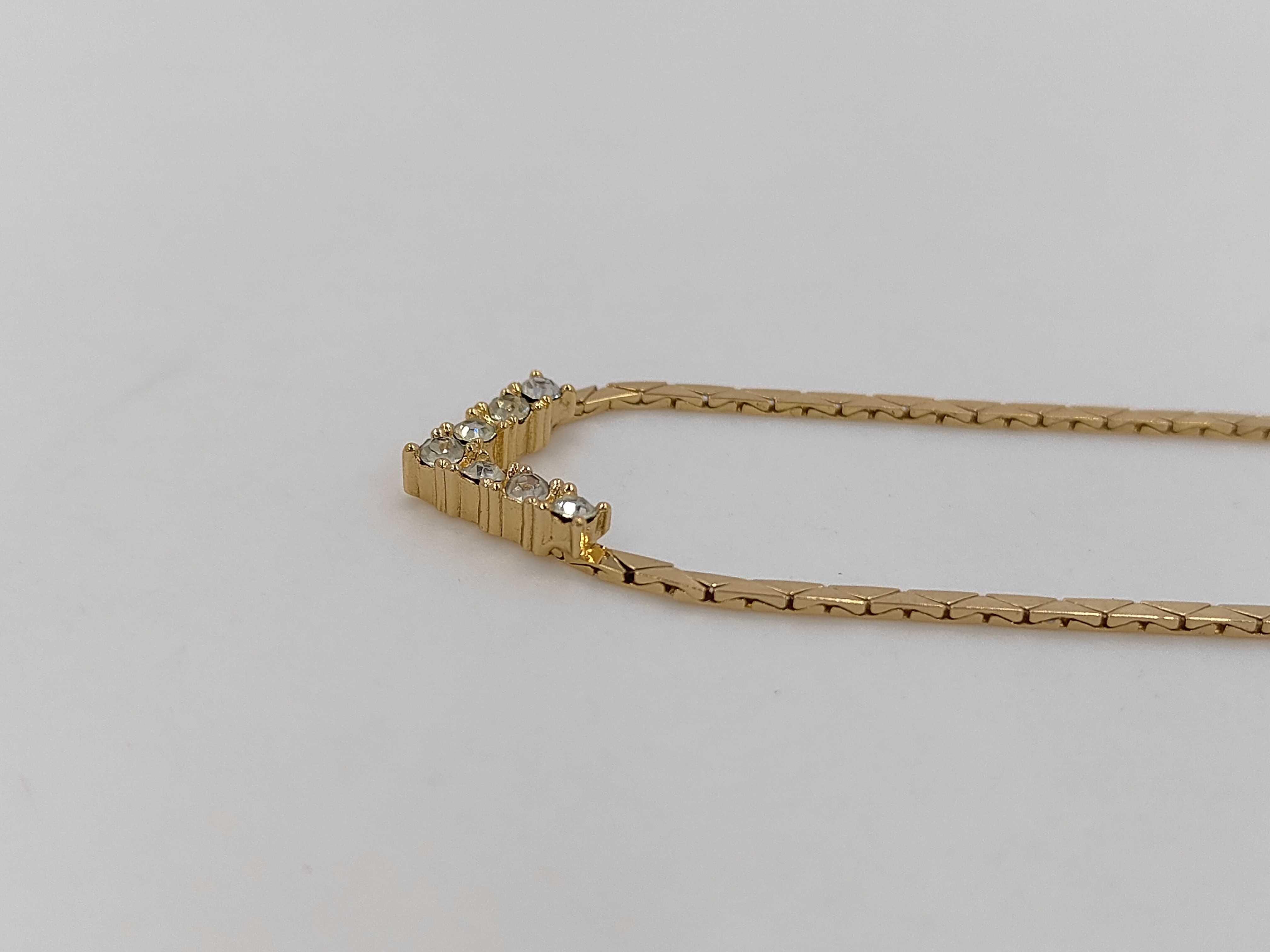 Rhinestone Gold Necklace — view 2
