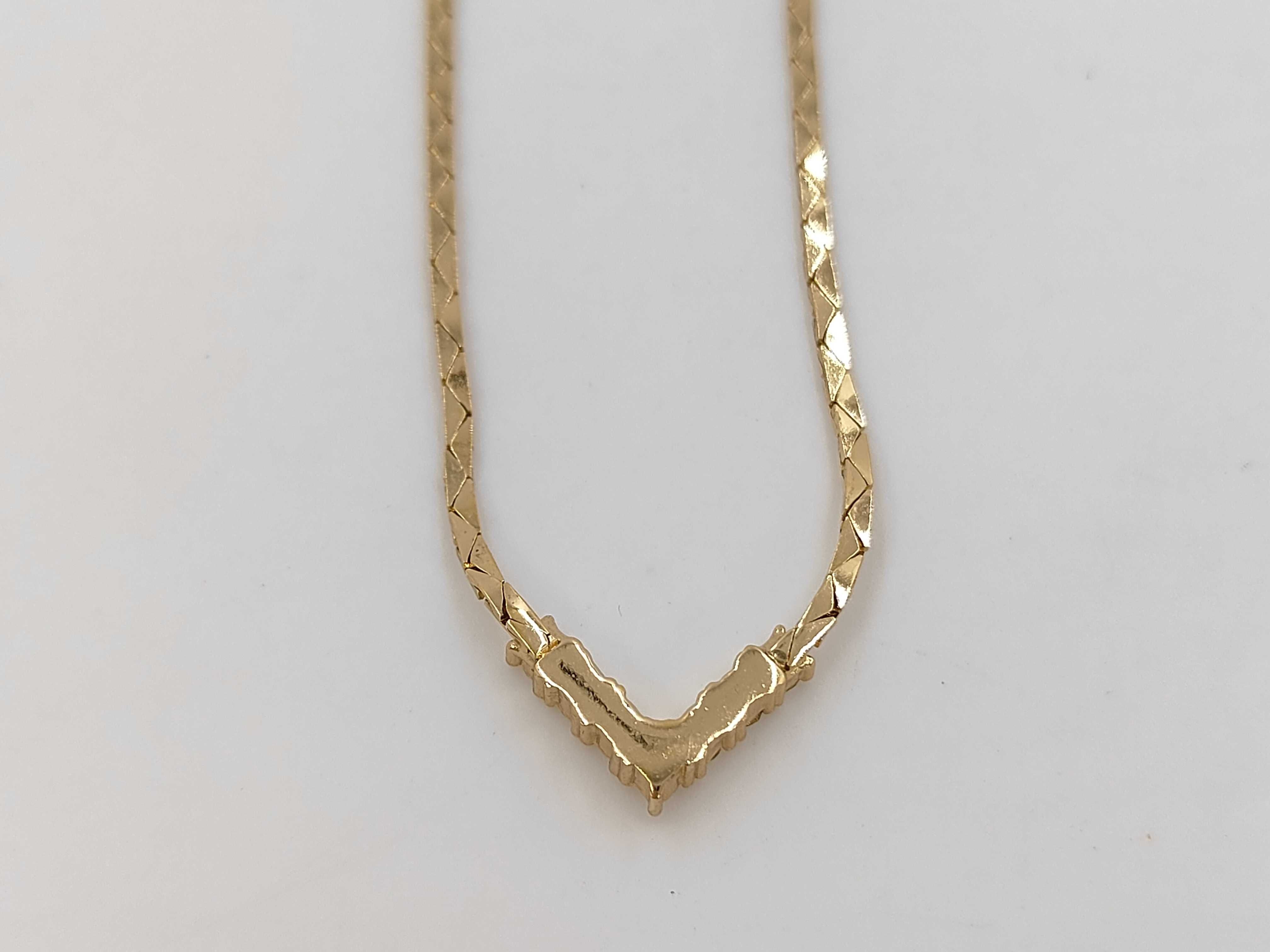 Rhinestone Gold Necklace — view 4