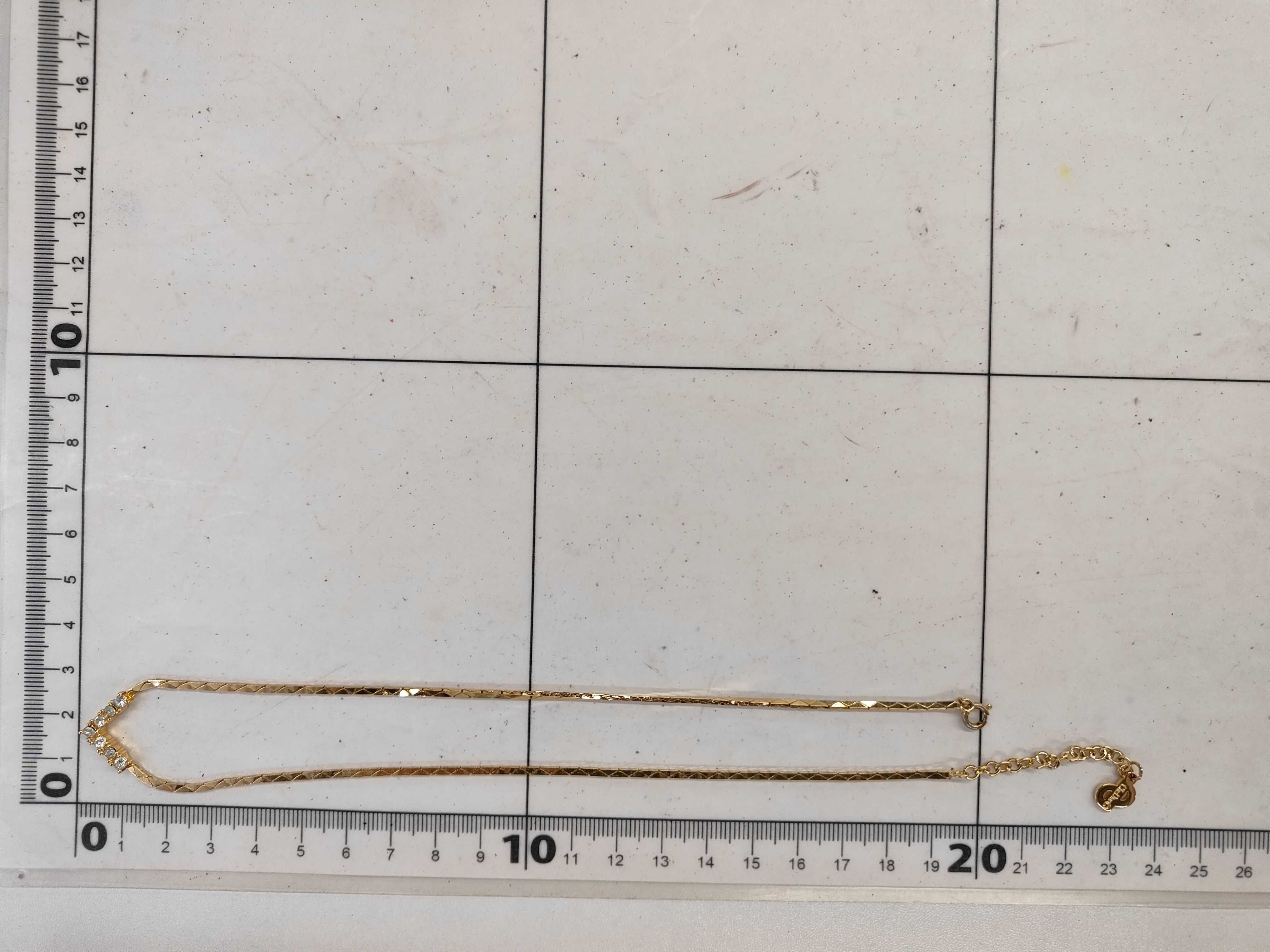 Rhinestone Gold Necklace — view 5