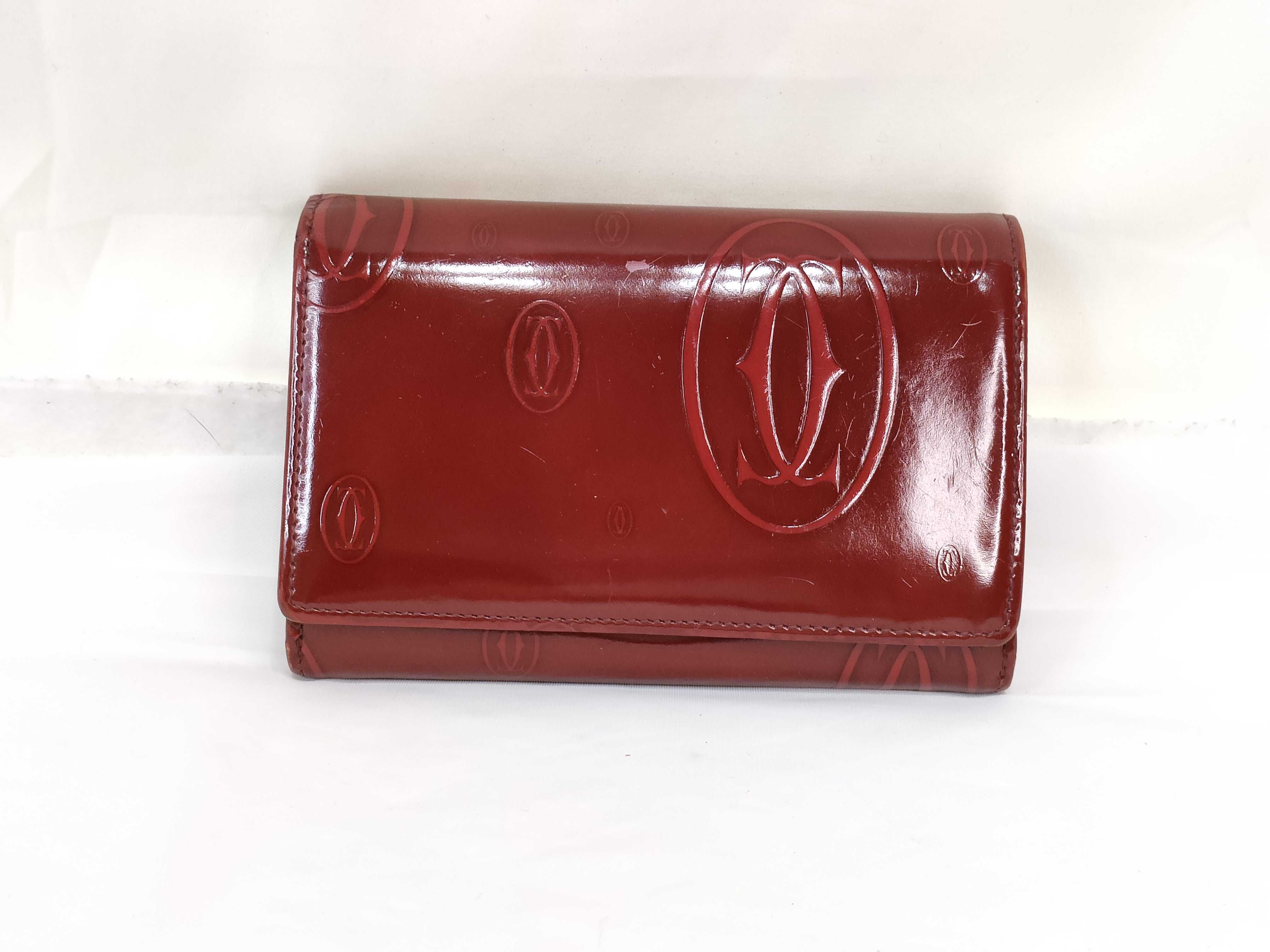 Happy Birthday Bifold Wallet Enamel Bordeaux Box/Guarantee Included Wallet