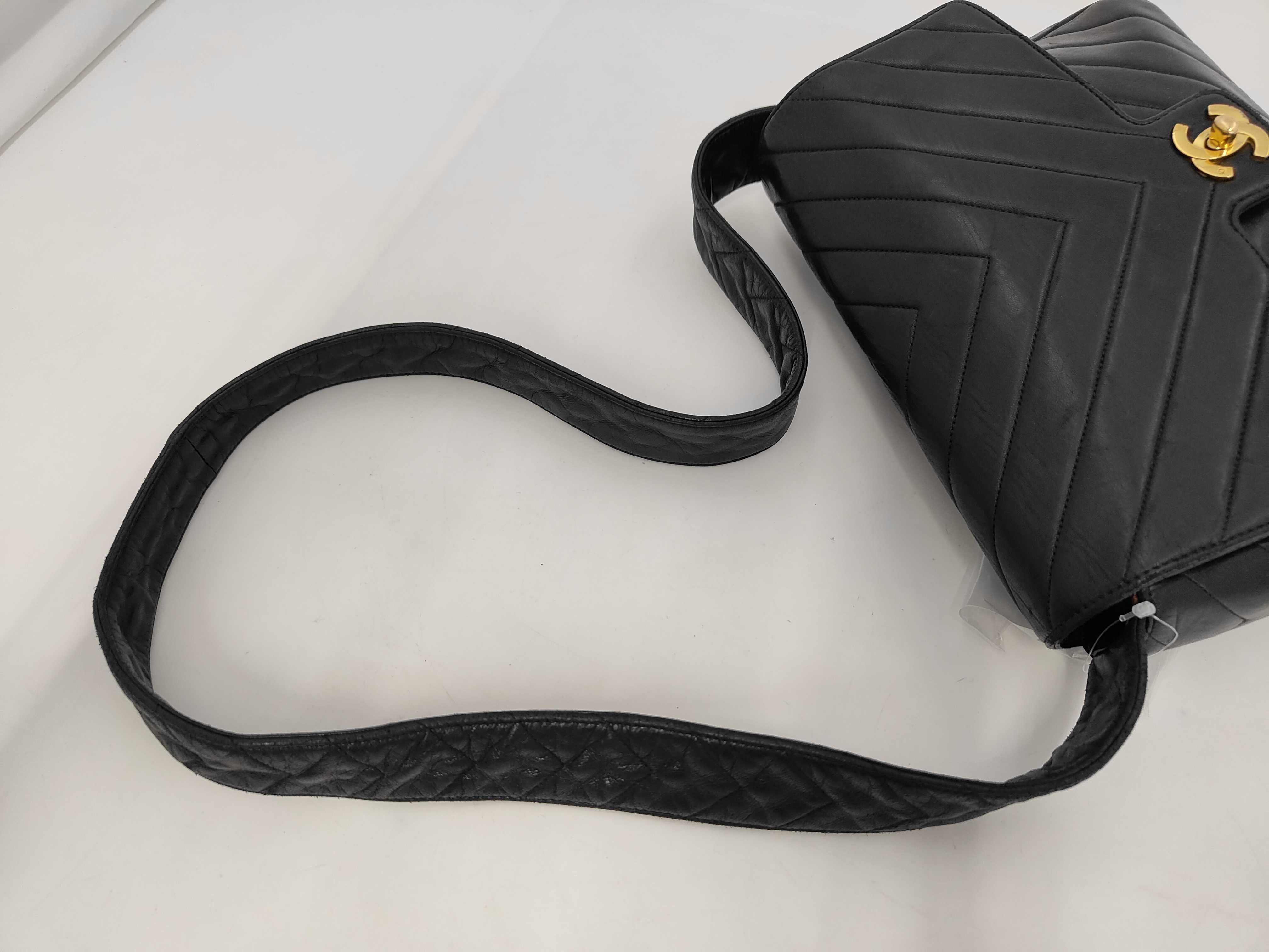 Lambskin V-Stitch Shoulder Bag — view 5