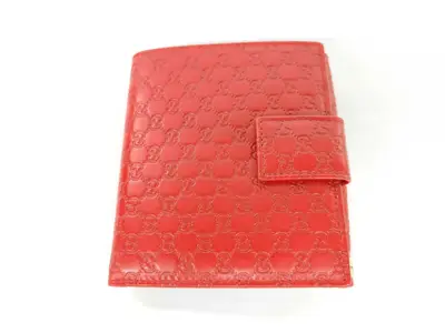 Red Calfskin GG Monogram Guccissima Wallet 282579