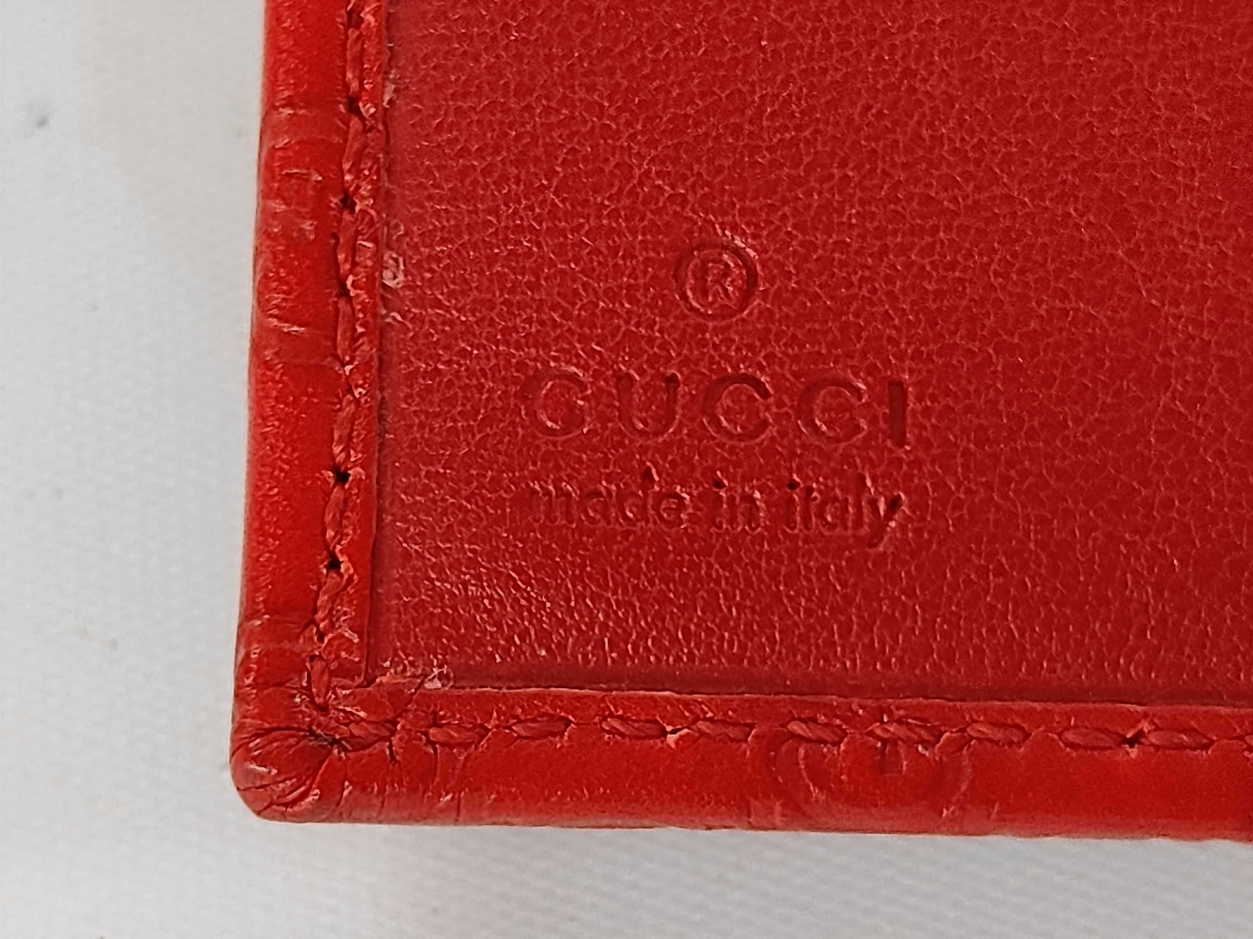 Red Calfskin GG Monogram Guccissima Wallet 282579 — view 5