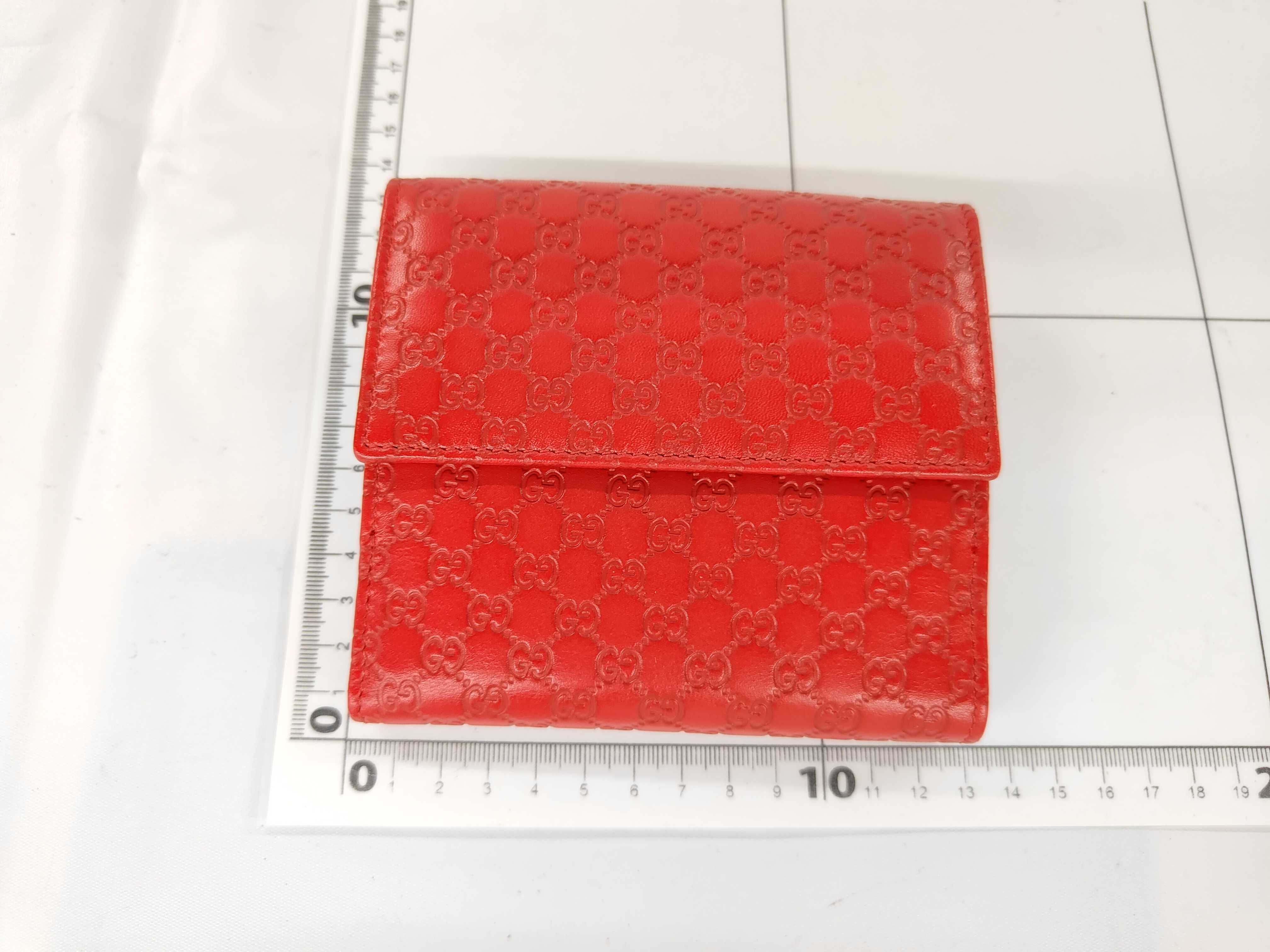 Red Calfskin GG Monogram Guccissima Wallet 282579 — view 8