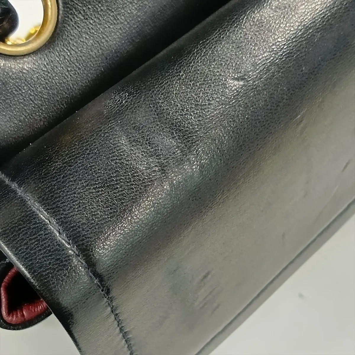 [Individually packaged] Chanel Matelassé 25 Lambskin Double Flap Double Chain Bag, Black with Gold Hardware, 2407243, Series 2 — view 11