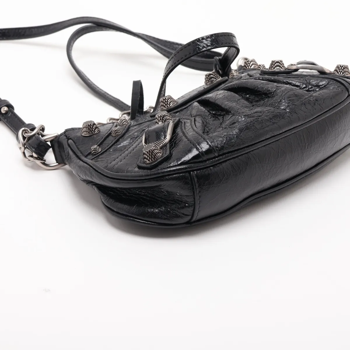 Le Cagole Mini 695814 Leather 2-Way Shoulder Bag, Black — view 4
