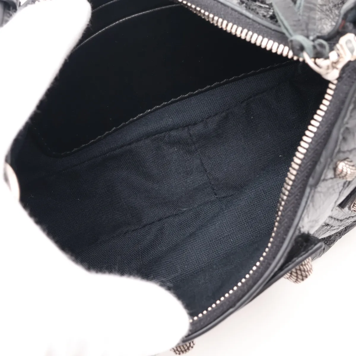 Le Cagole Mini 695814 Leather 2-Way Shoulder Bag, Black — view 8