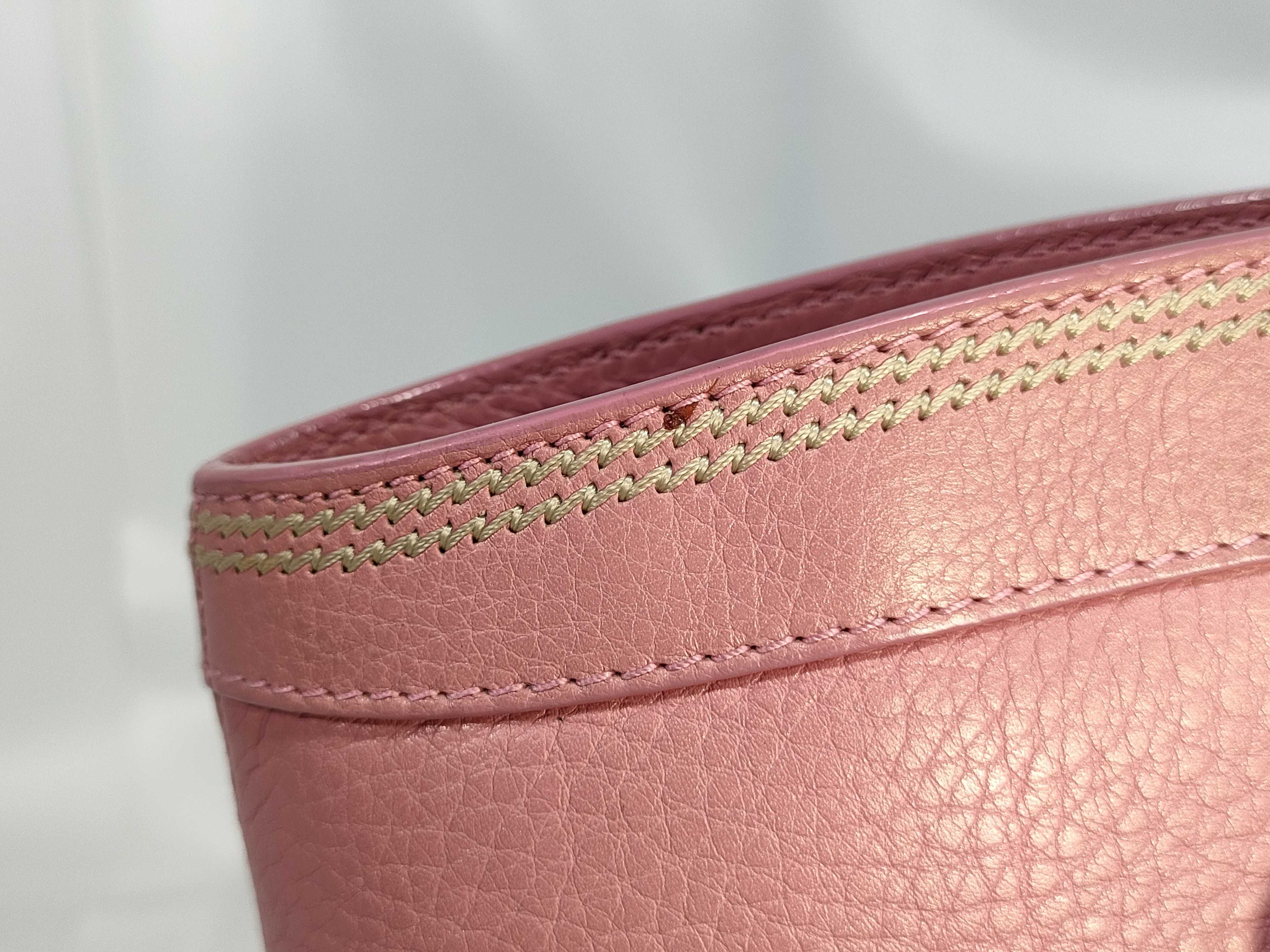 Leather Handbag Pink Handbag — view 13