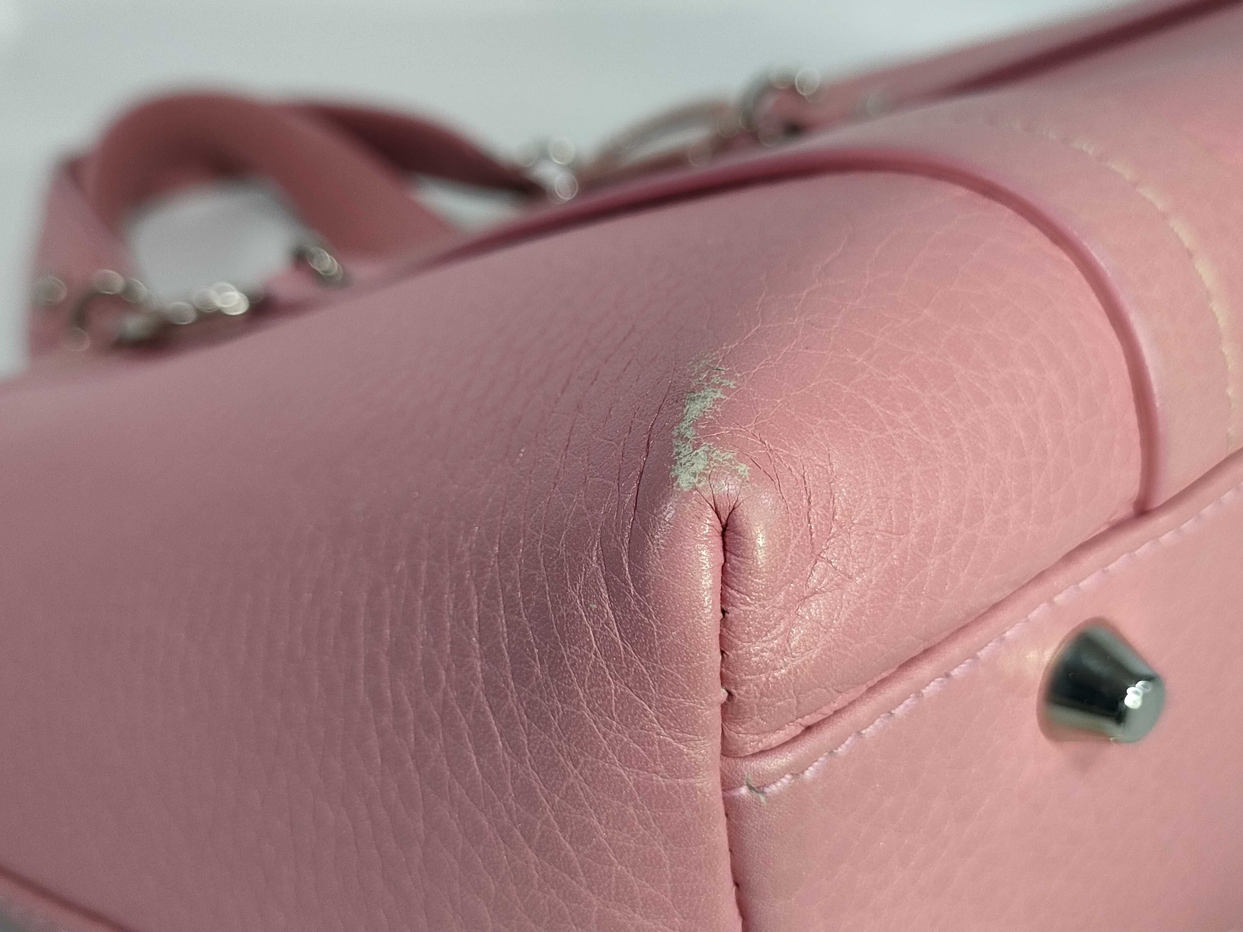Leather Handbag Pink Handbag — view 6