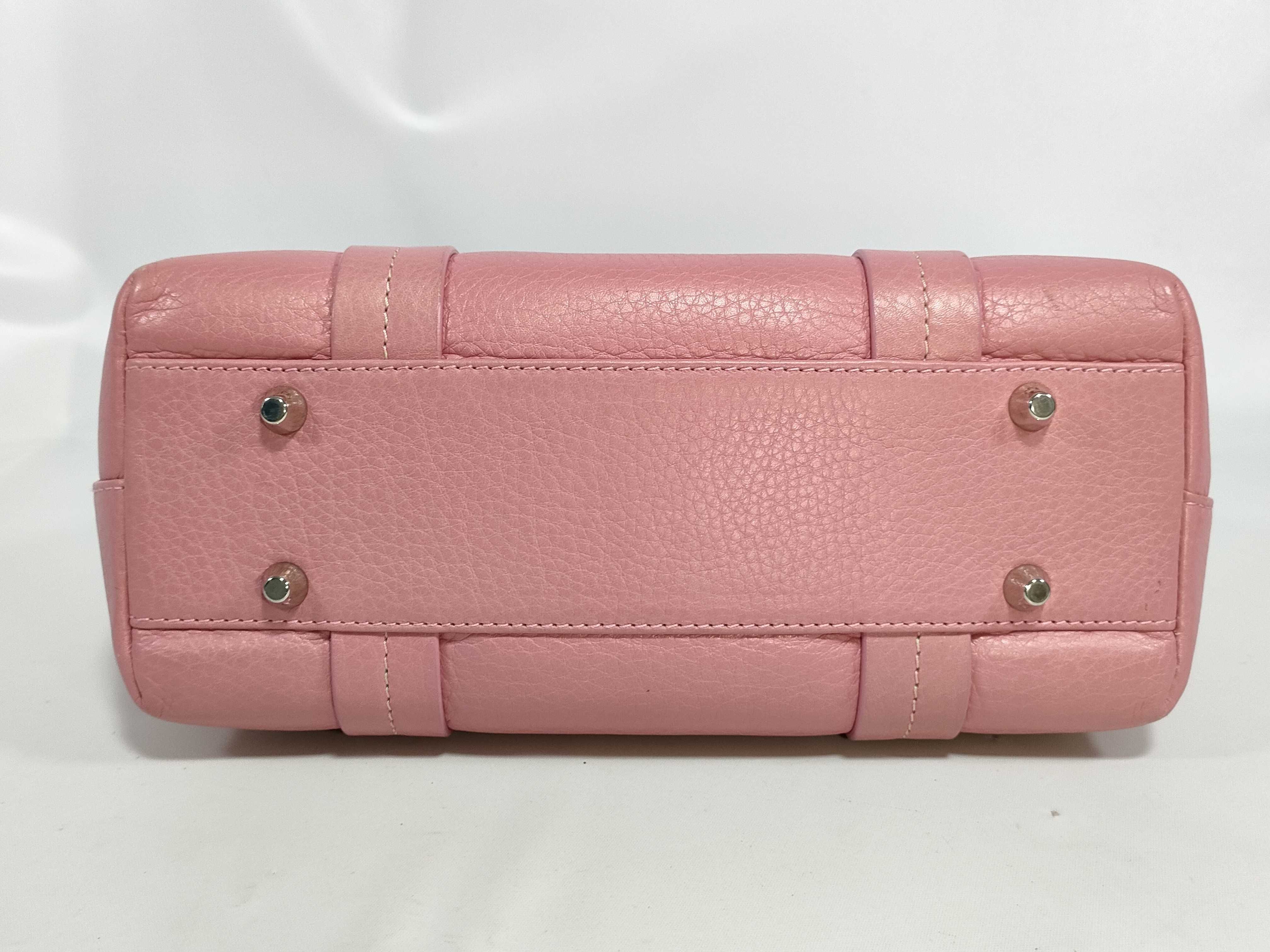 Leather Handbag Pink Handbag — view 7