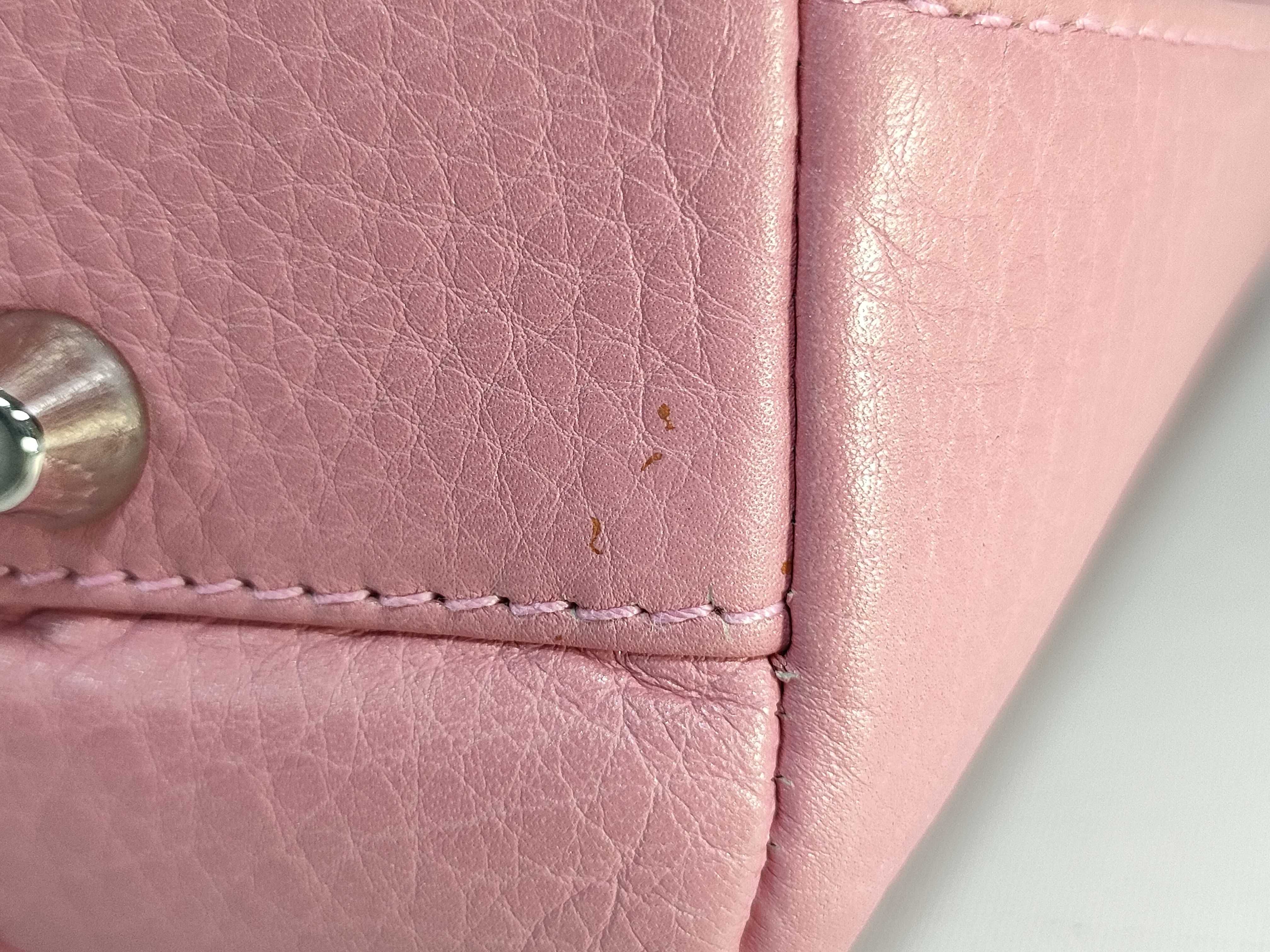 Leather Handbag Pink Handbag — view 8