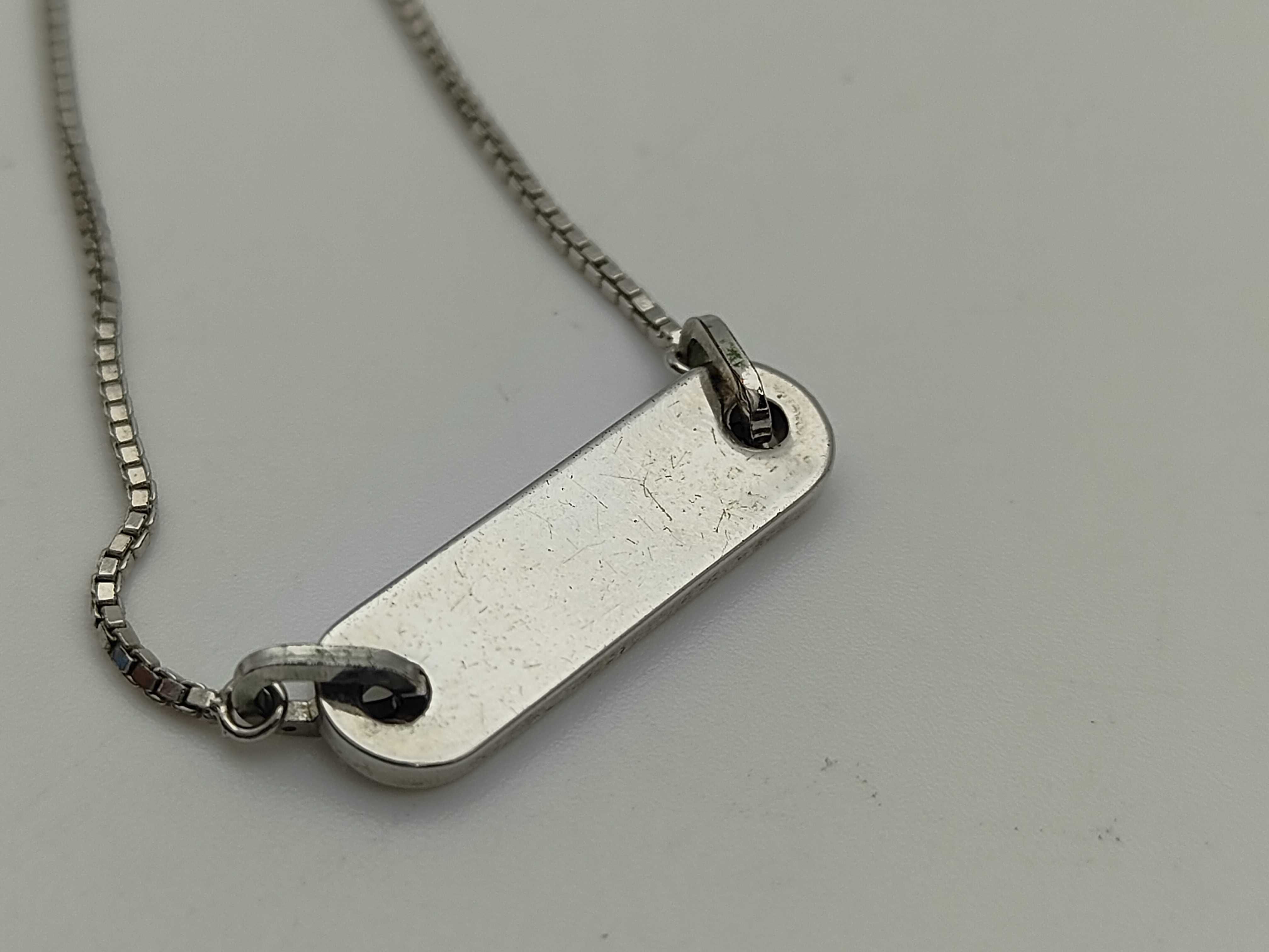 Christian logo plate silver necklace — view 6