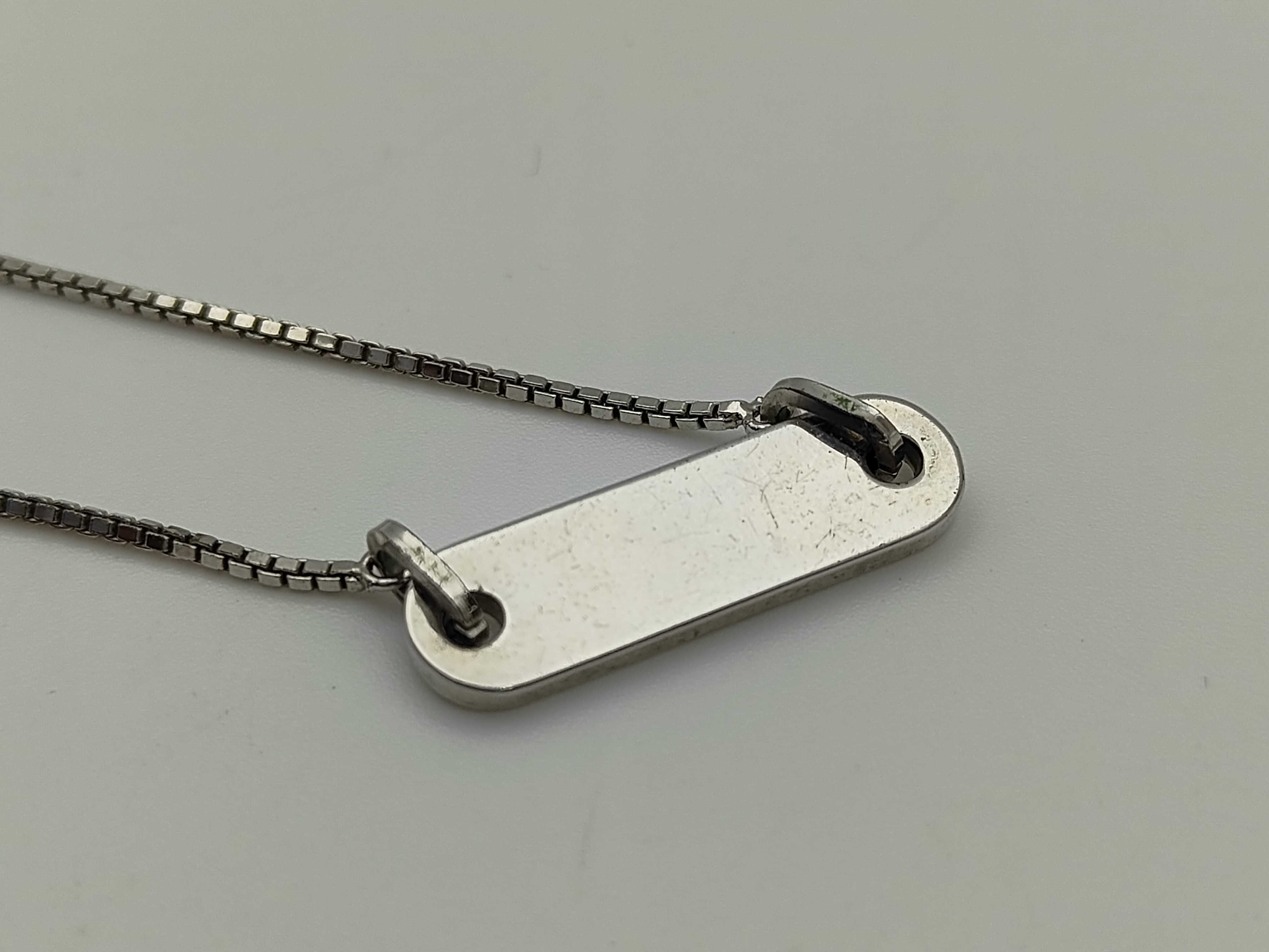 Christian logo plate silver necklace — view 8