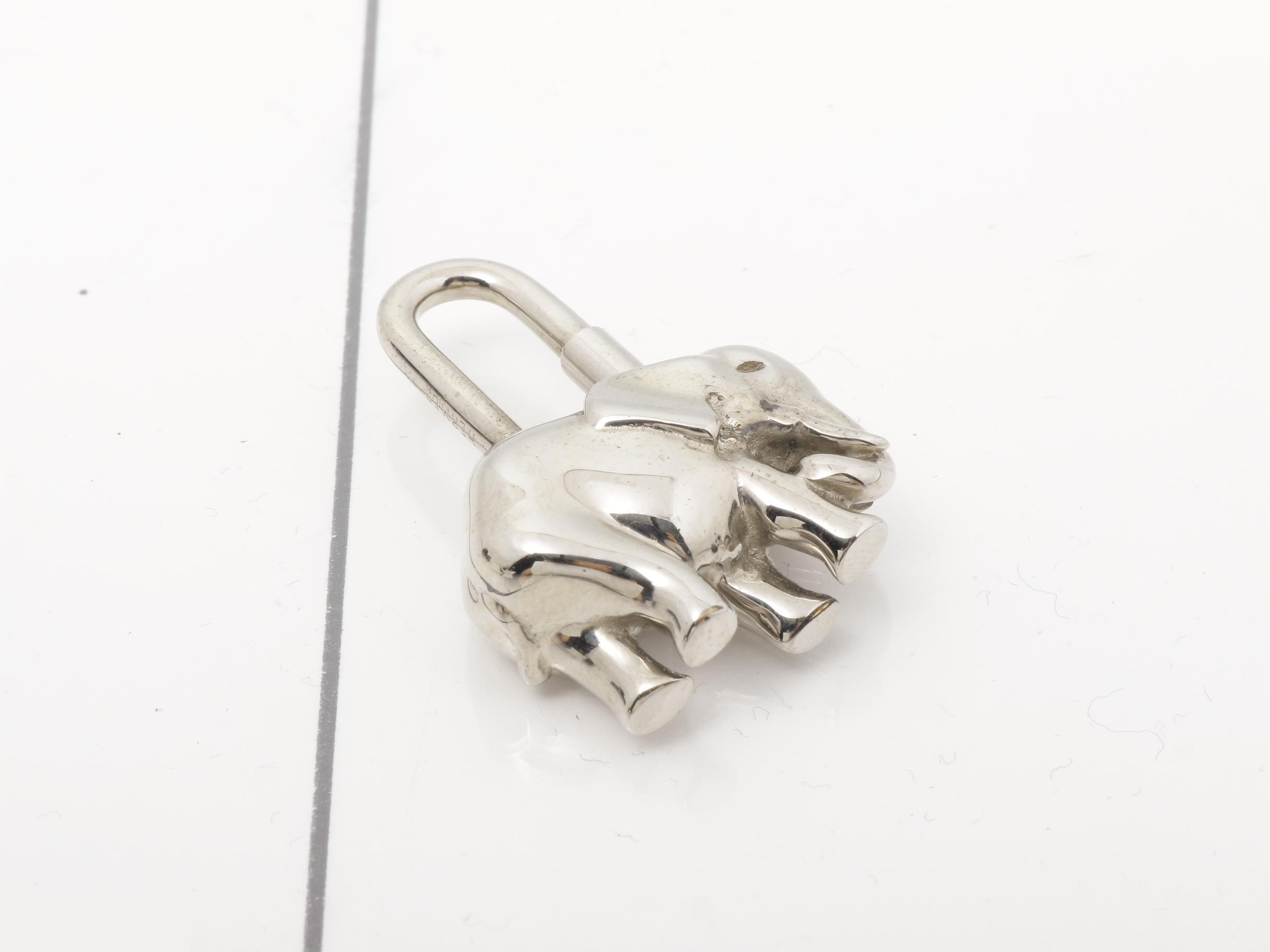 Elephant padlock charm — view 2