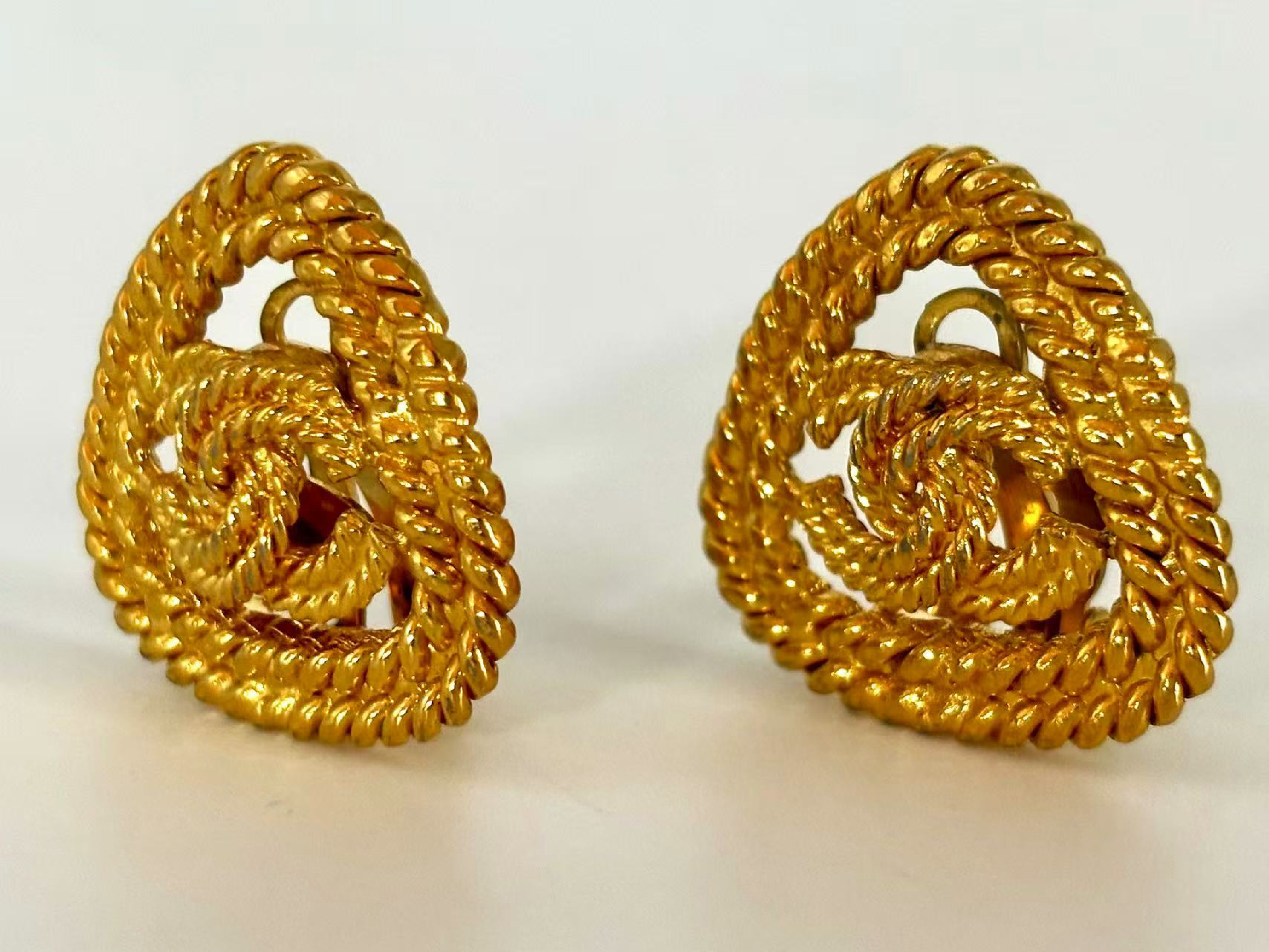 Coco Mark Gold Earrings — view 3