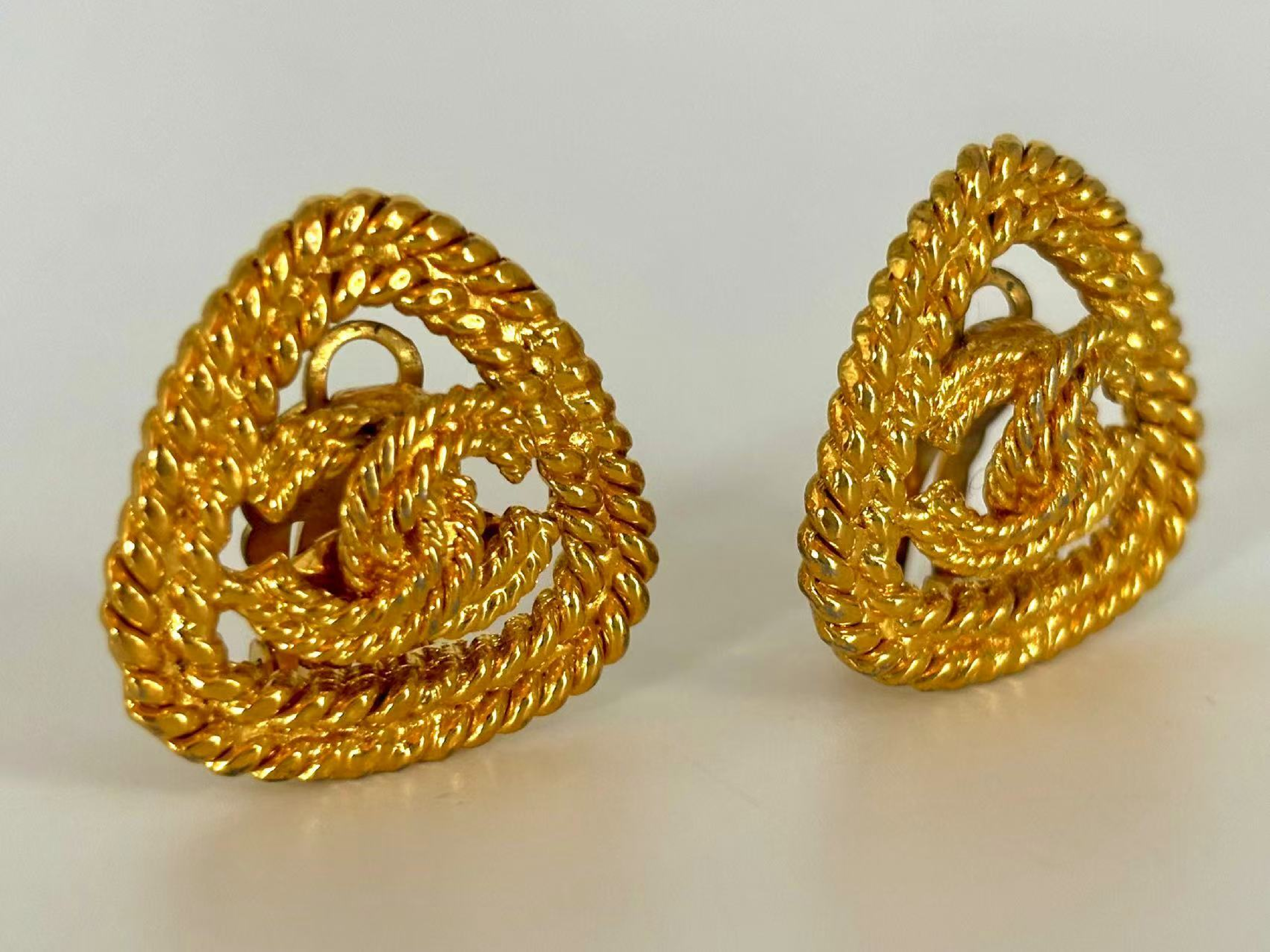 Coco Mark Gold Earrings — view 4
