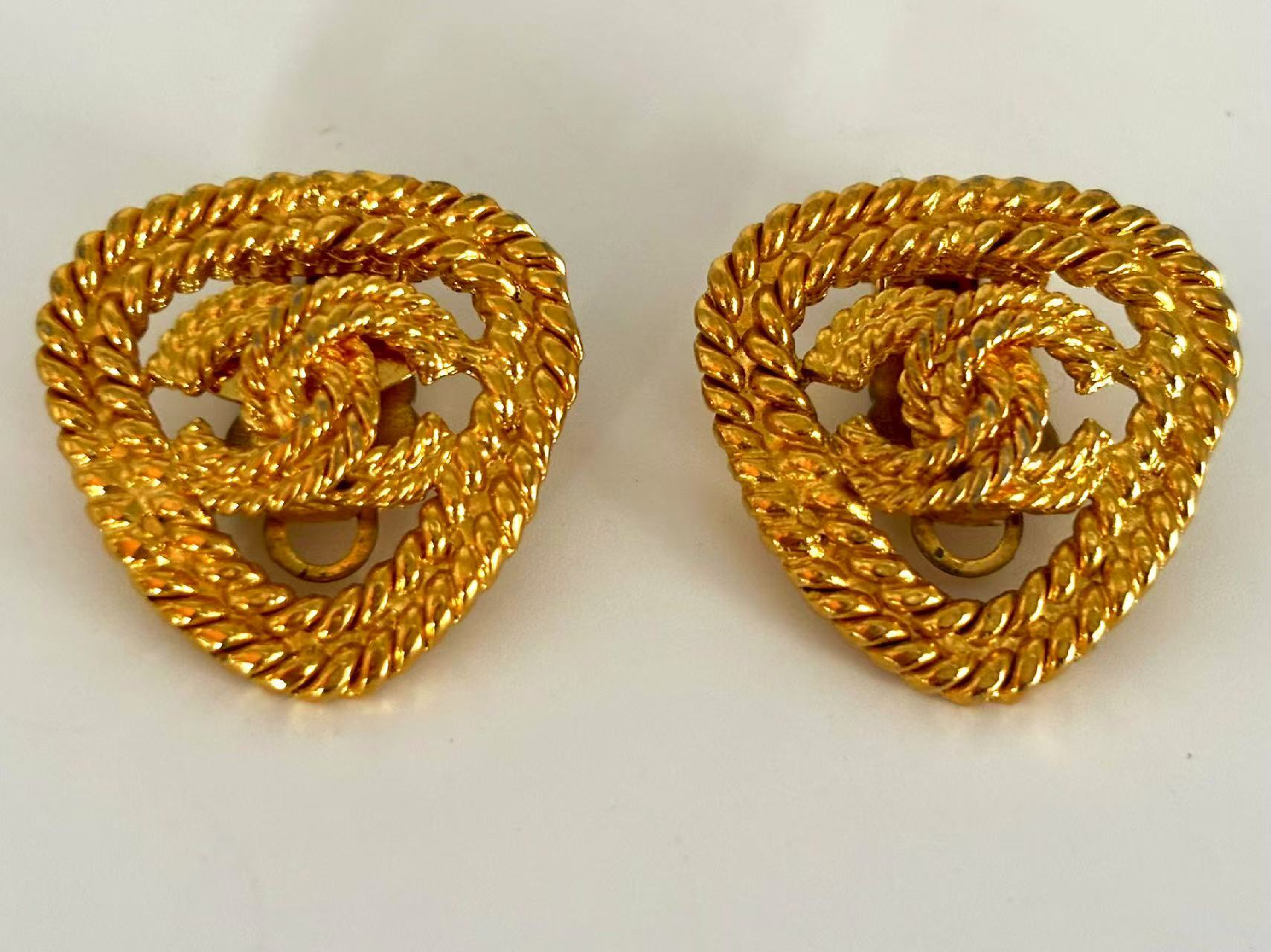 Coco Mark Gold Earrings — view 5