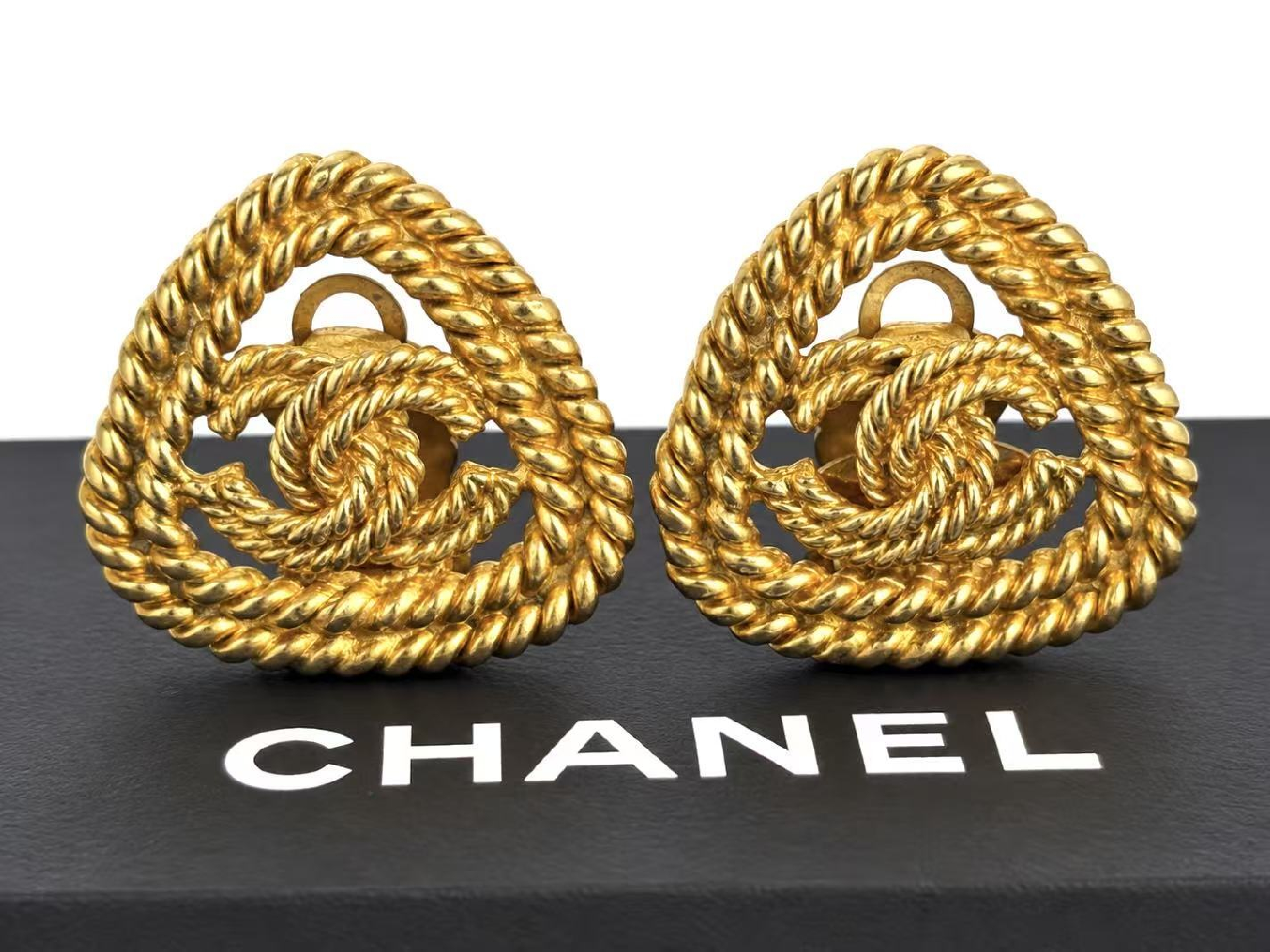 Coco Mark Gold Earrings — view 6