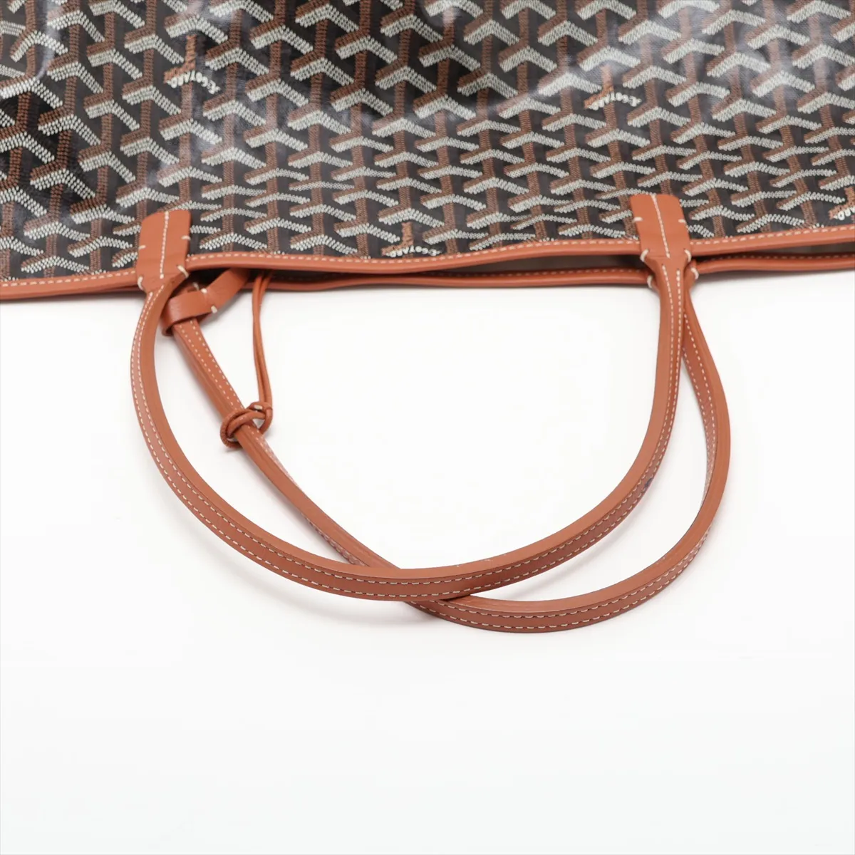 Saint Louis GM PVC x Leather Tote Bag, Brown — view 5
