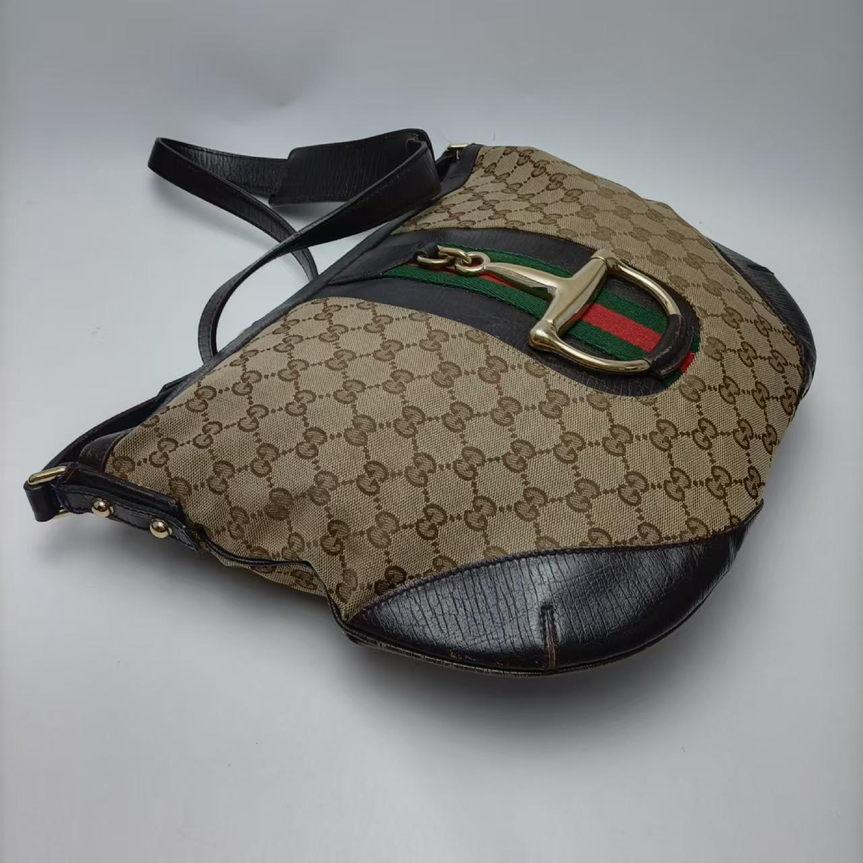 Horsebit Canvas Shoulder Bag 154379 Shoulder Bag — view 4