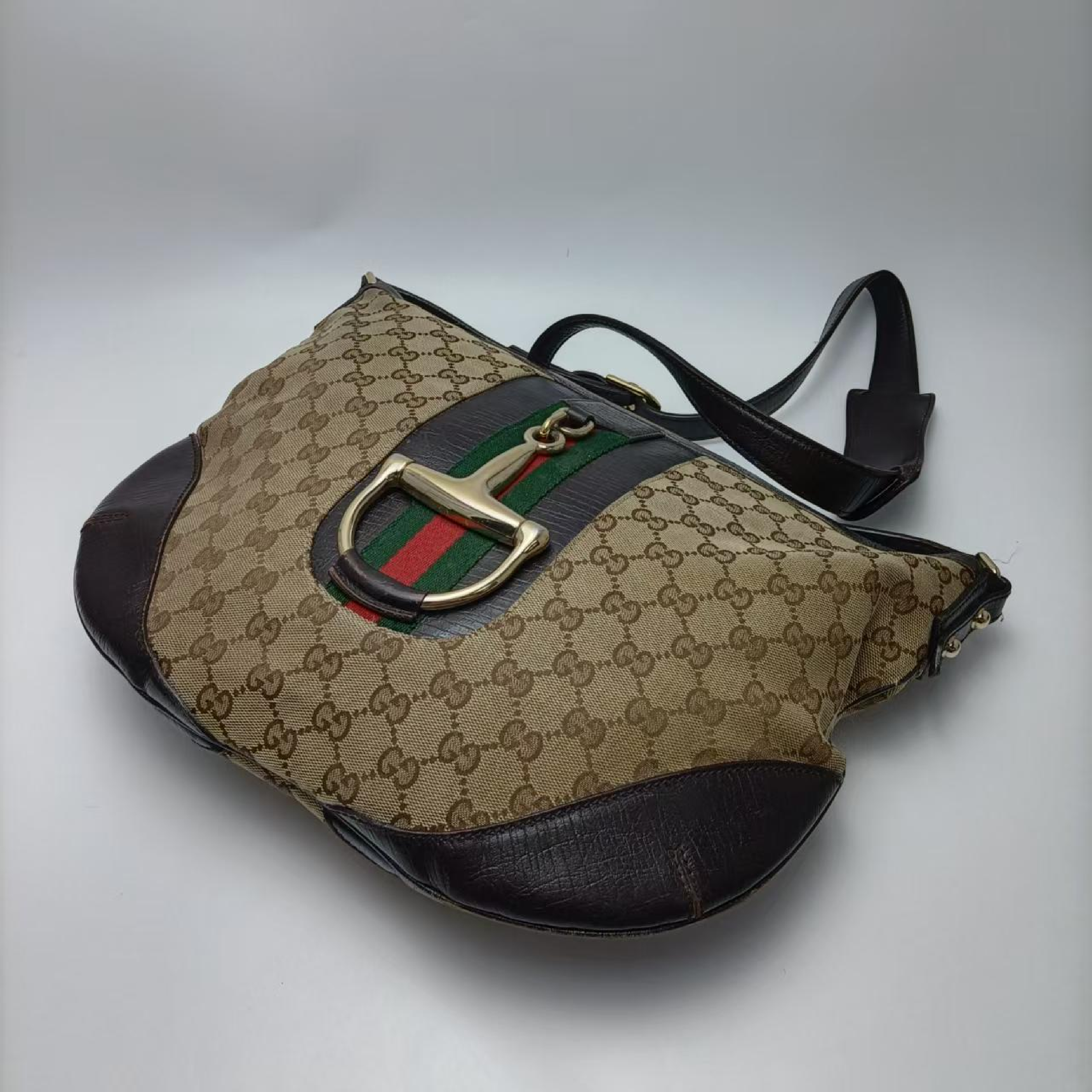 Horsebit Canvas Shoulder Bag 154379 Shoulder Bag — view 5