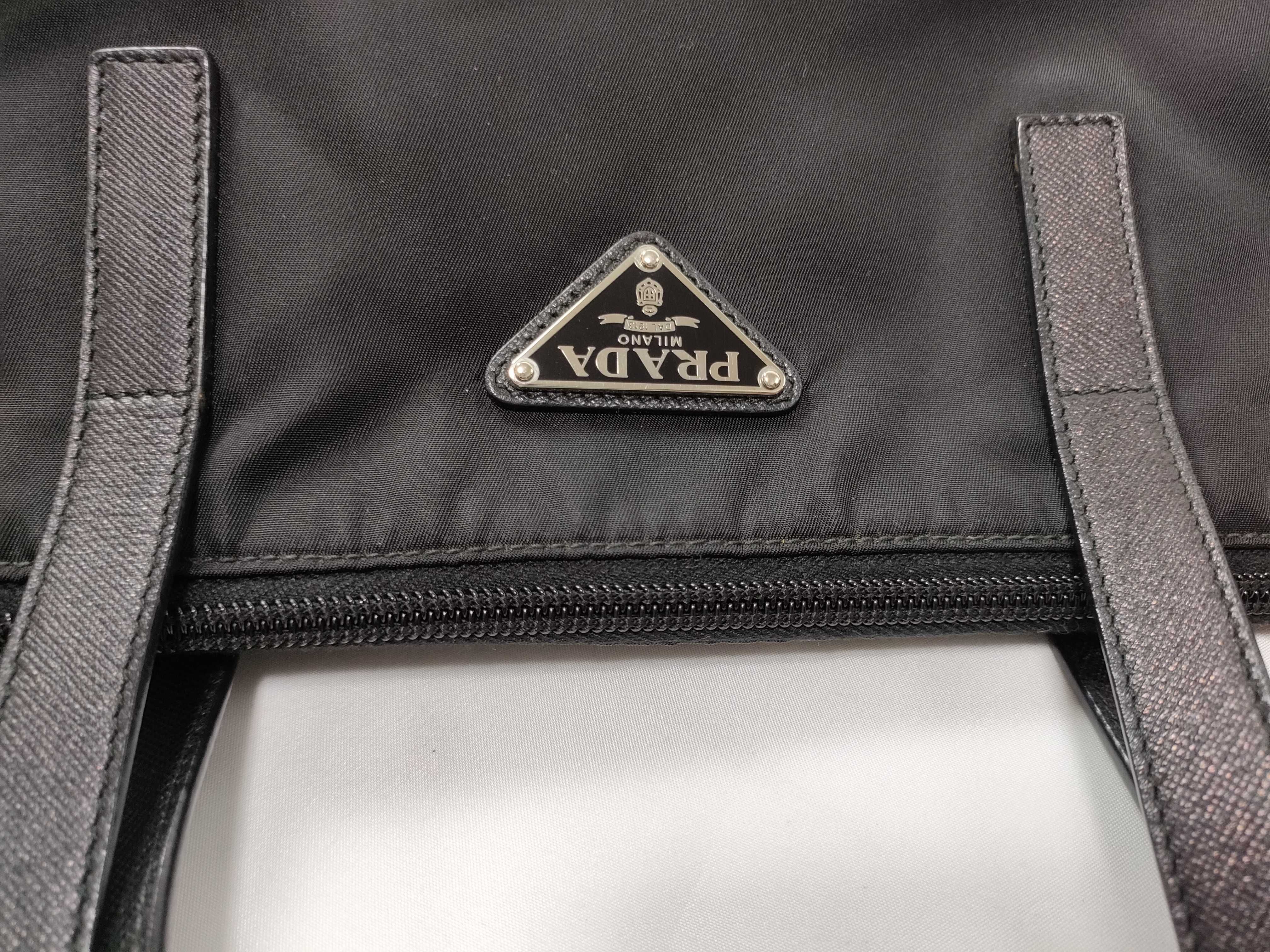 Nylon Prada Nylon Tote Bag Black 8 Tote Bag — view 8