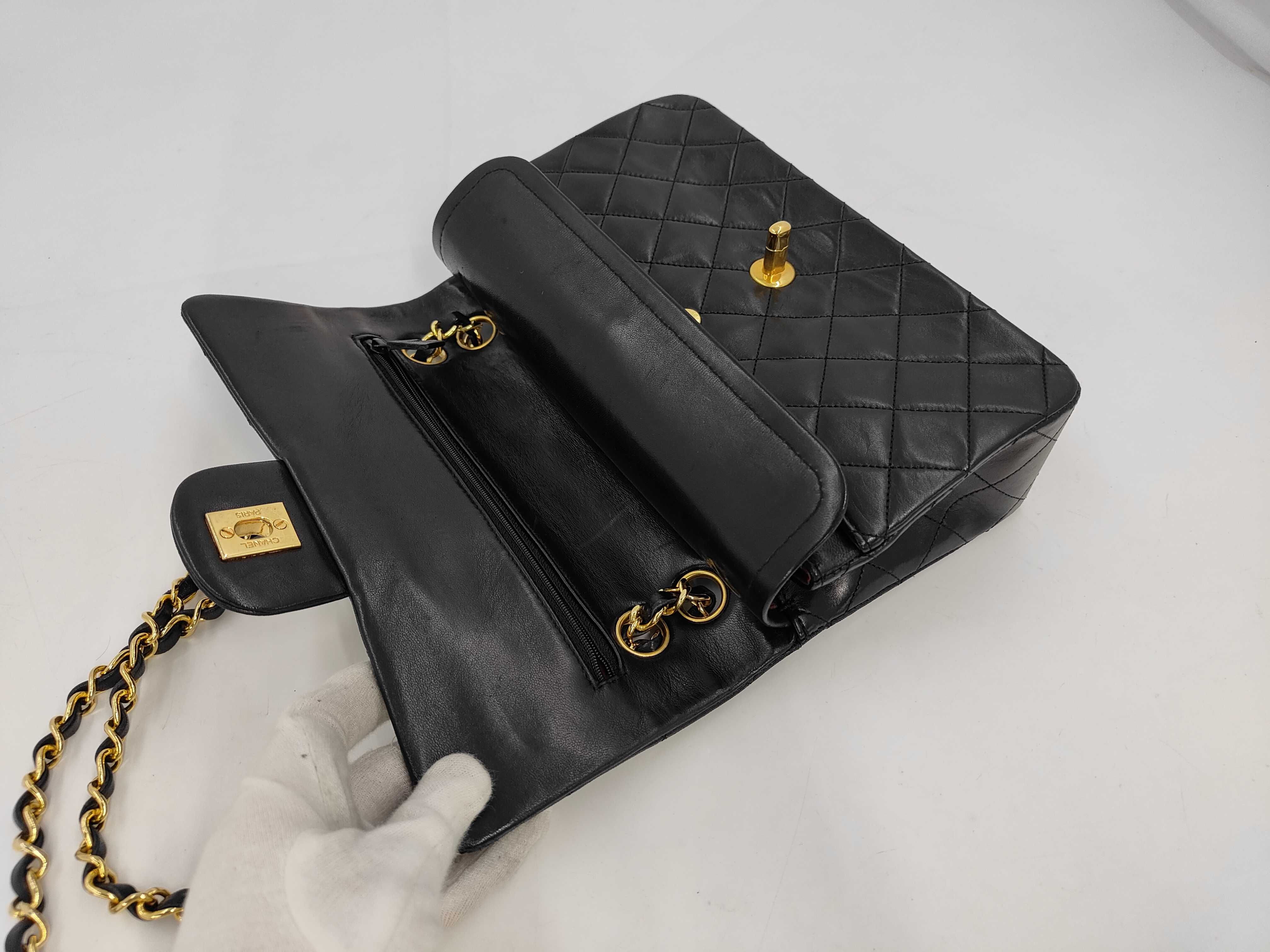 Matelassé 23 Lambskin Double Flap Double Chain Shoulder Bag — view 8