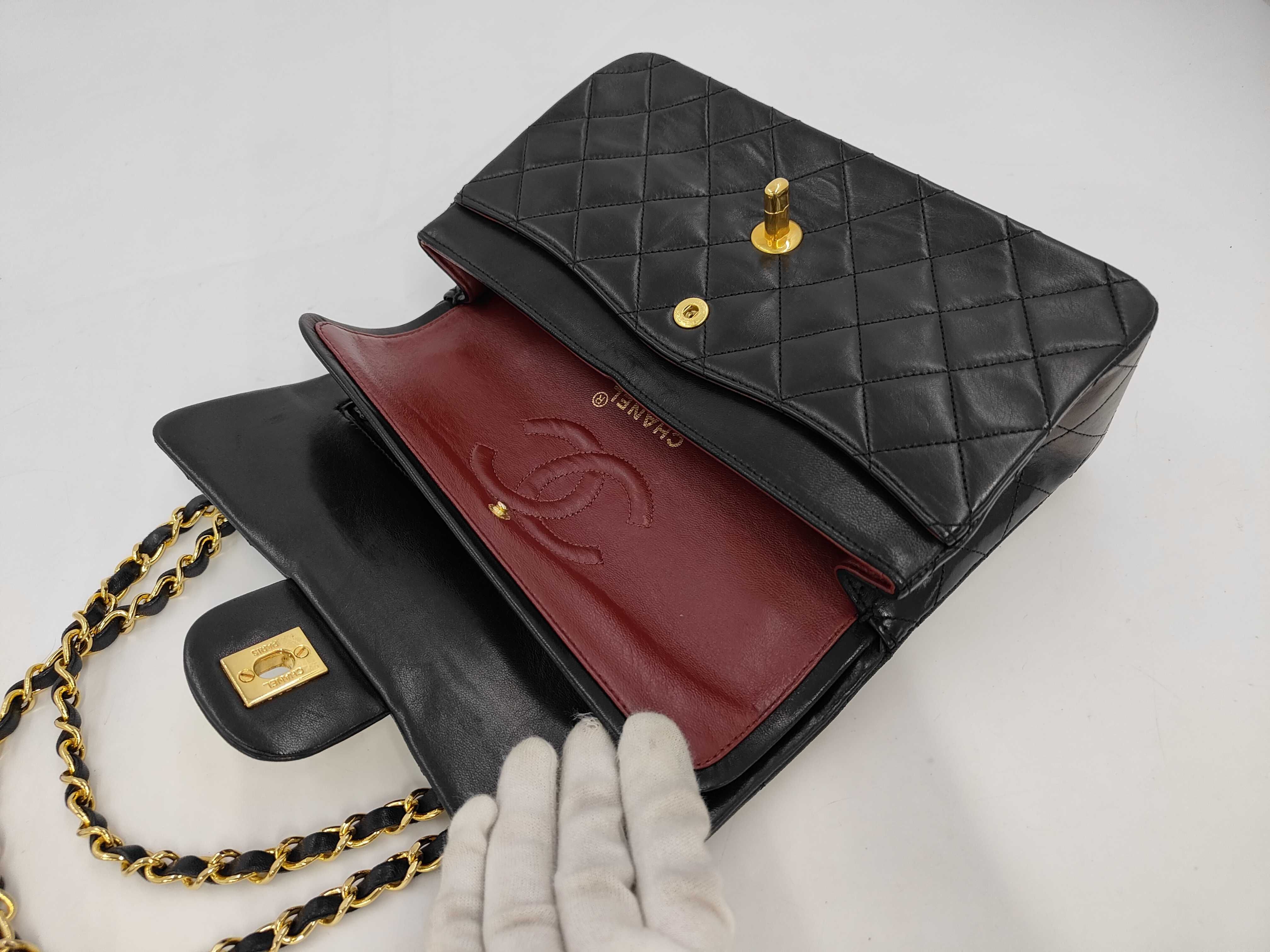 Matelassé 23 Lambskin Double Flap Double Chain Shoulder Bag — view 9