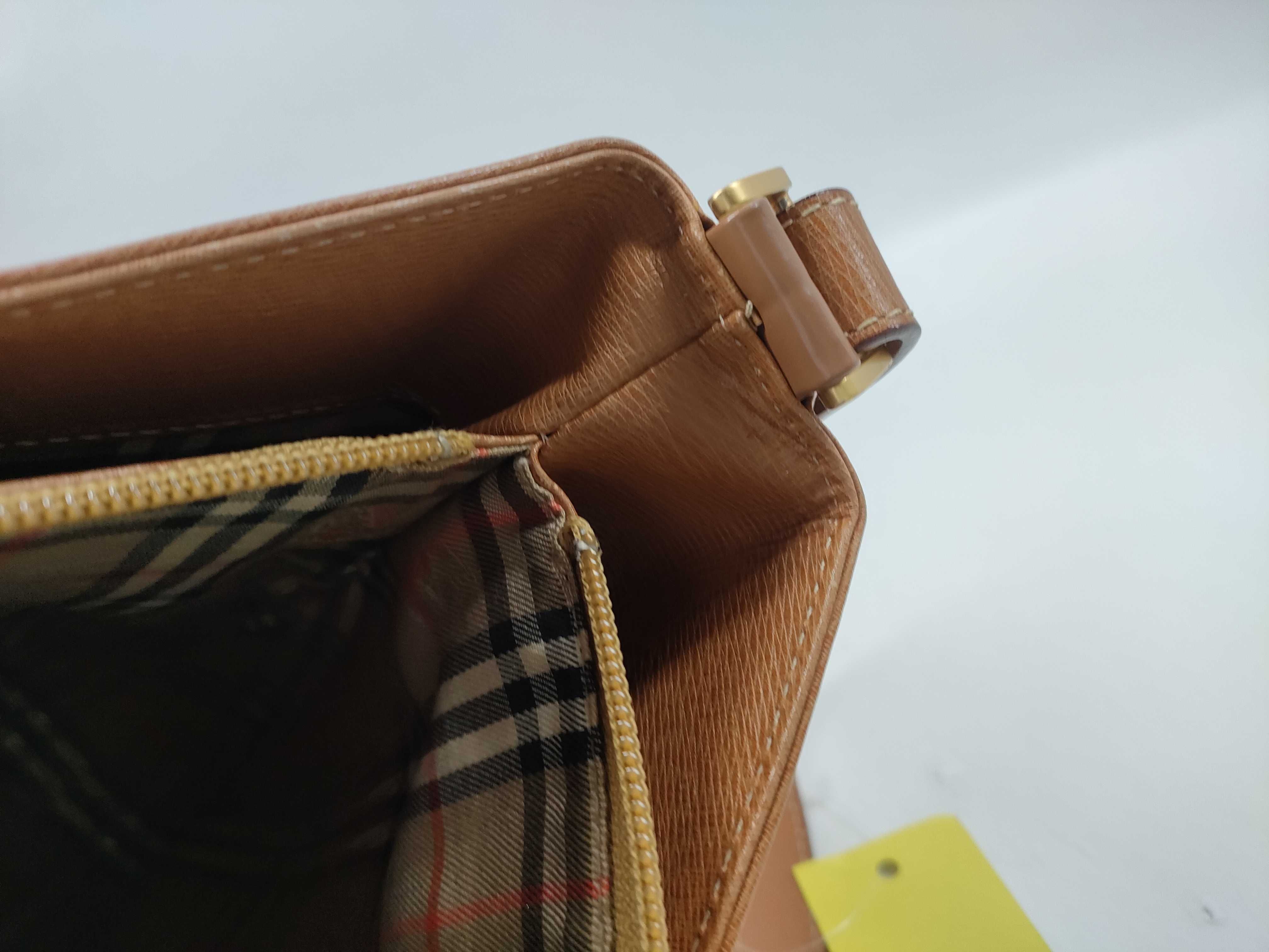 Leather Handbag Nova Check Orange Shoulder Bag — view 14