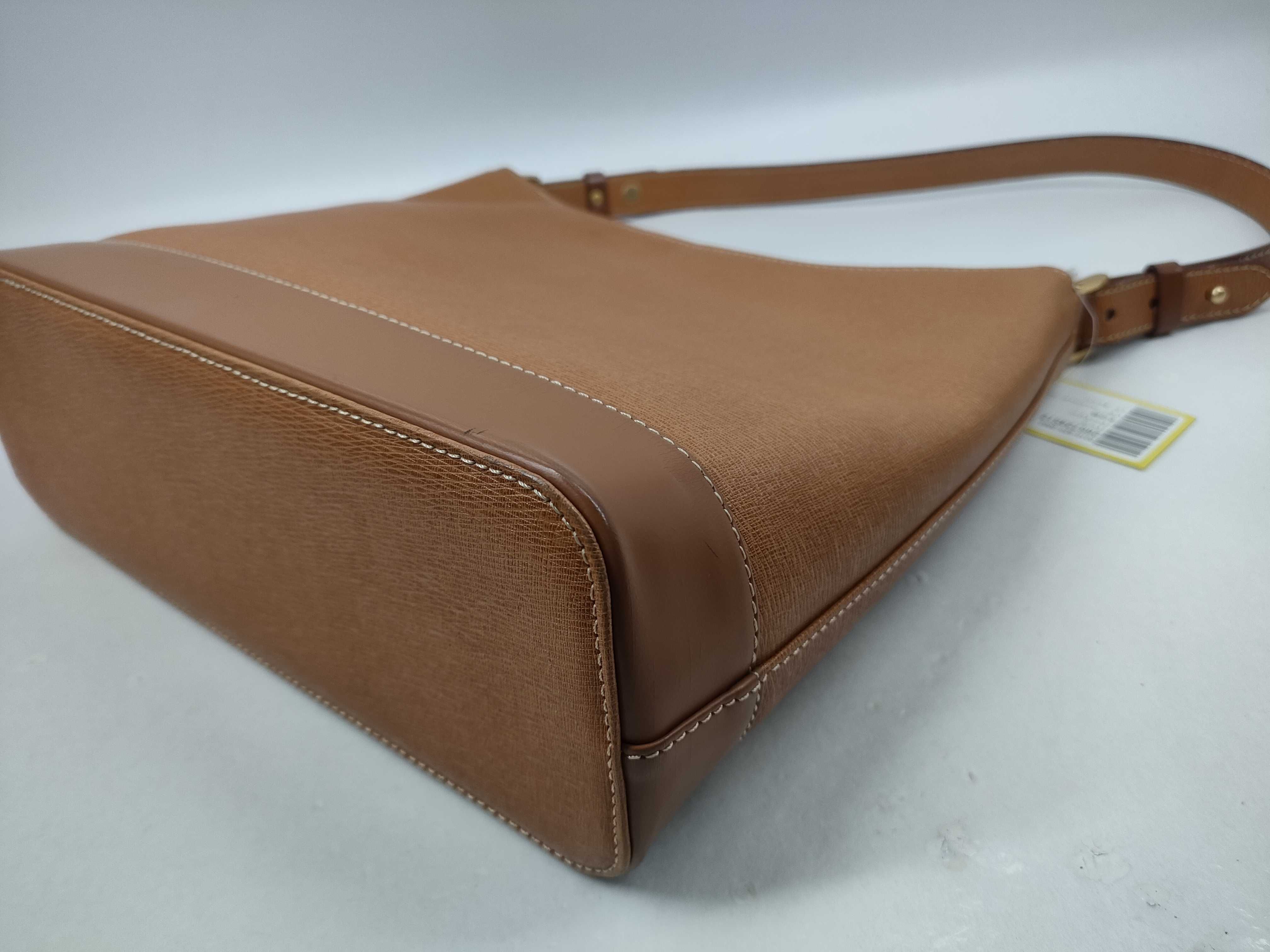 Leather Handbag Nova Check Orange Shoulder Bag — view 6