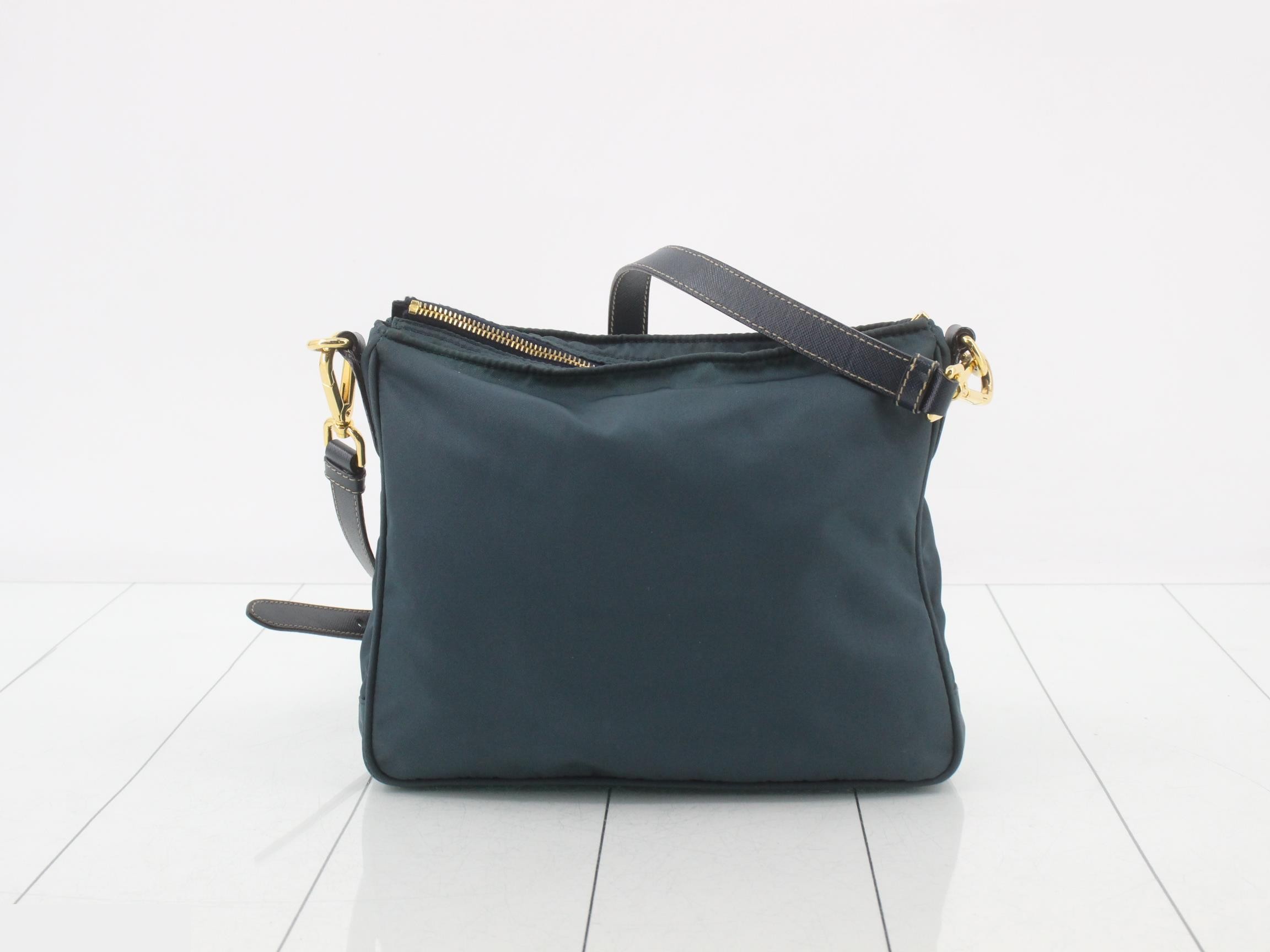 Nylon, green shoulder bag — view 2