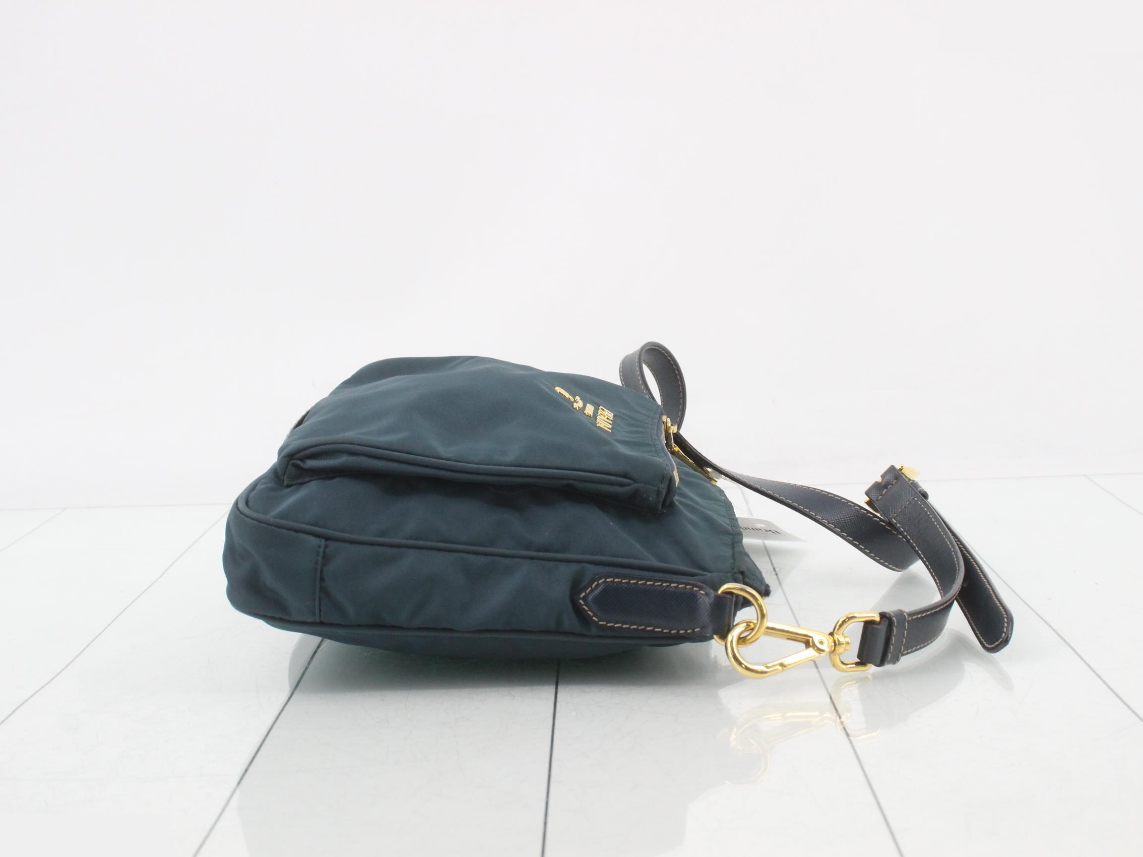 Nylon, green shoulder bag — view 3