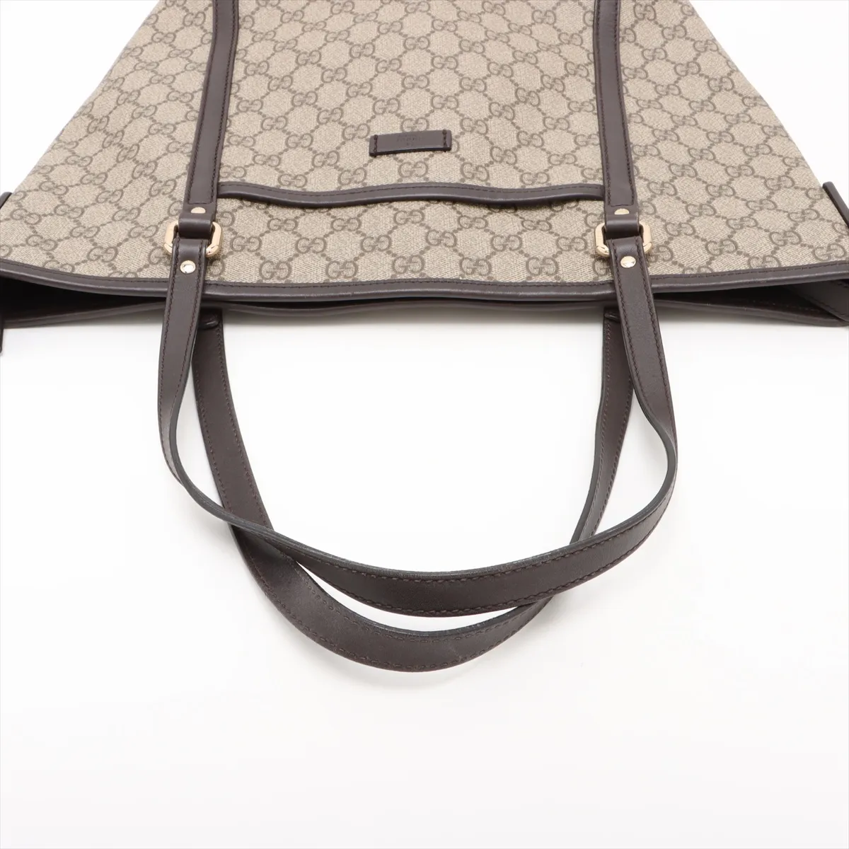GG Supreme PVC x Leather Tote Bag Beige 388929 Outlet — view 5