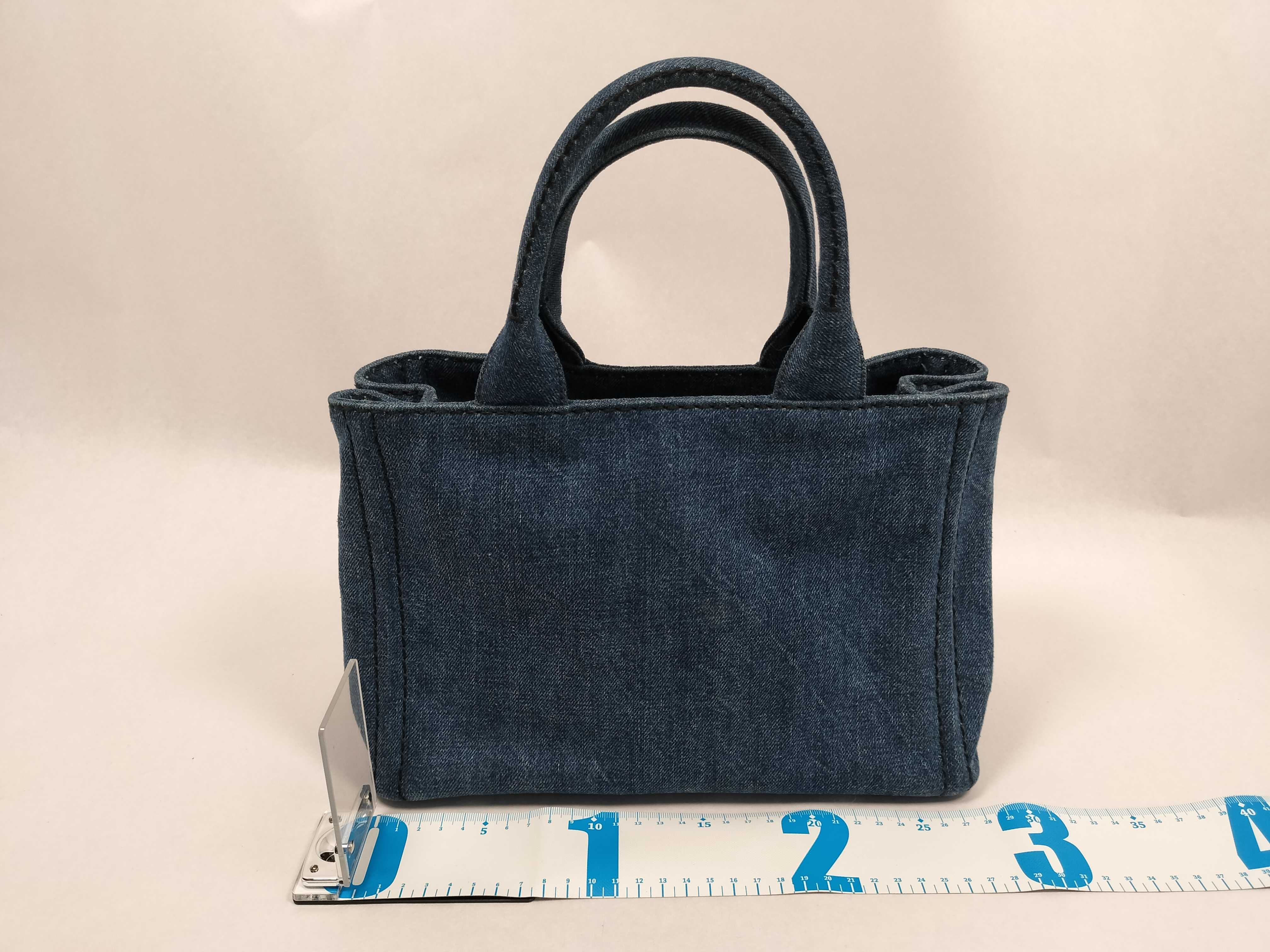 Canapa Denim 2-Way Tote Bag, Blue, 1BG439 (Tote Bag) — view 2